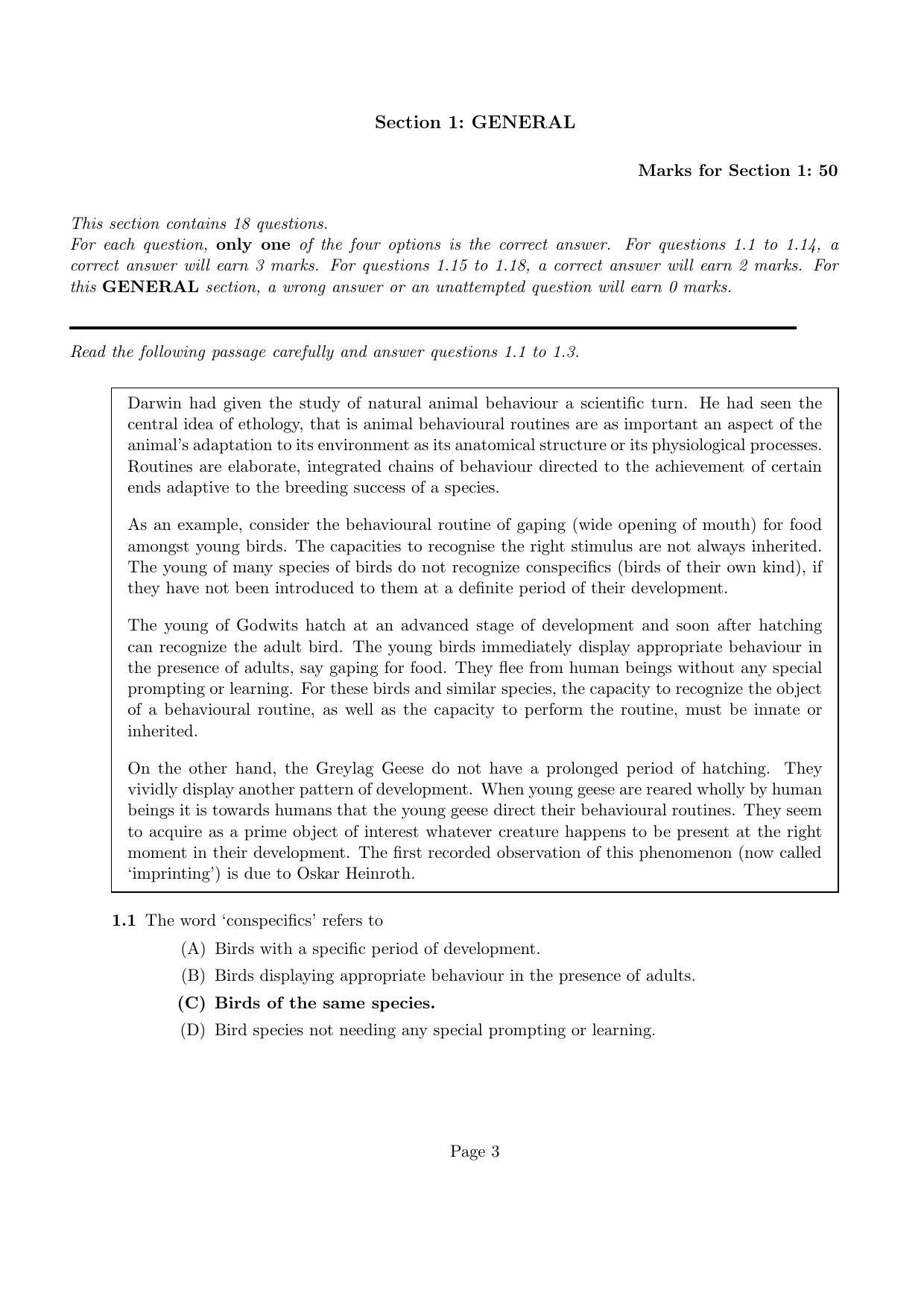 LPU NEST Question Papers 2014 SET A - Page 3