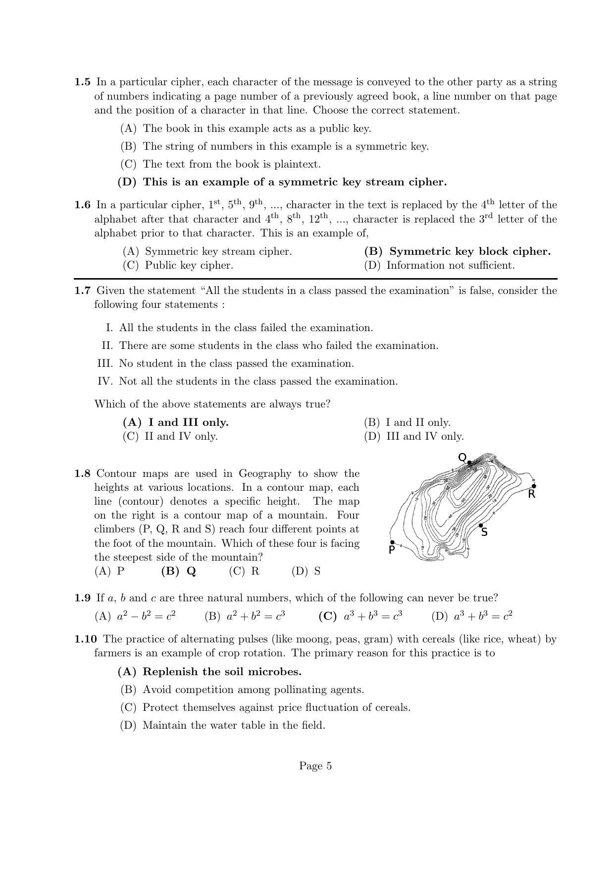 LPU NEST Question Papers 2014 SET A - Page 5