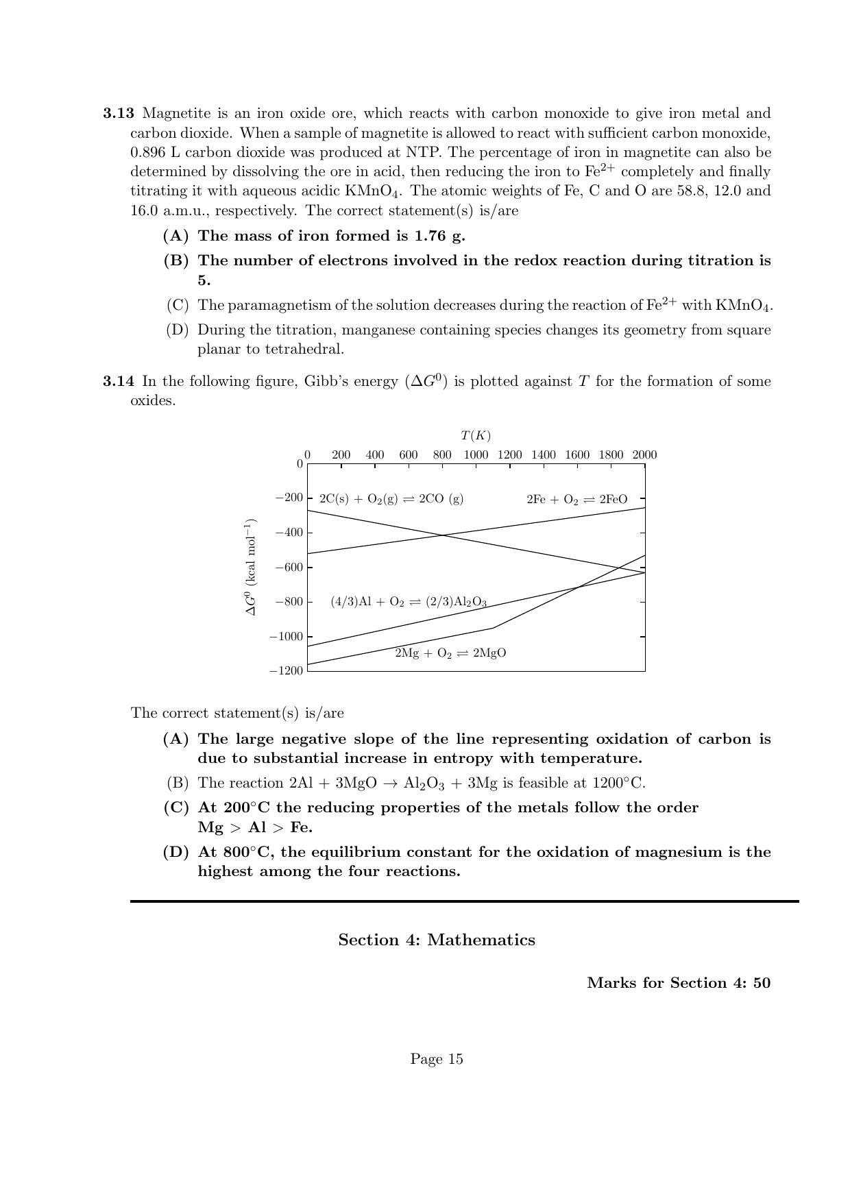 LPU NEST Question Papers 2014 SET A - Page 15