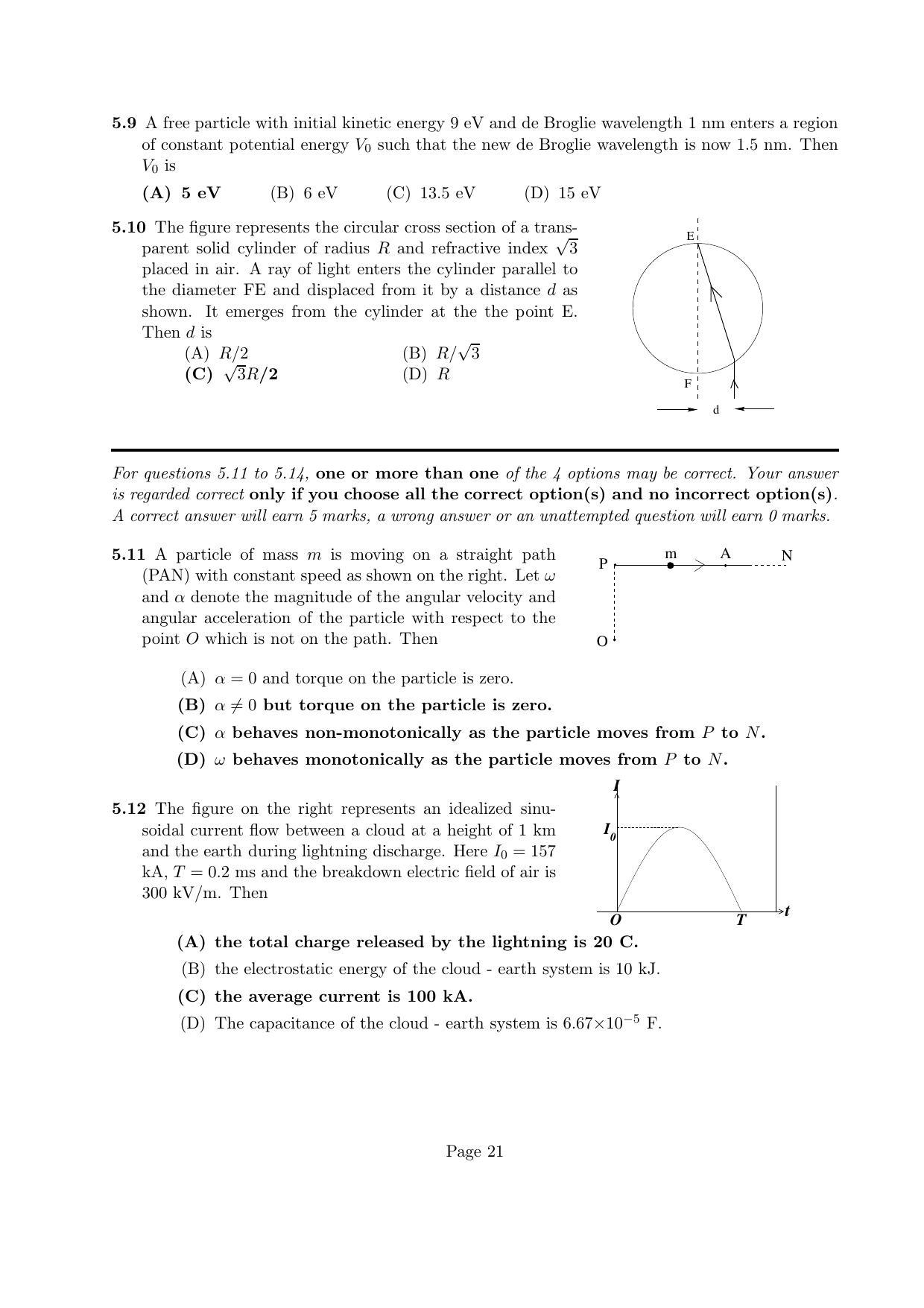 LPU NEST Question Papers 2014 SET A - Page 21