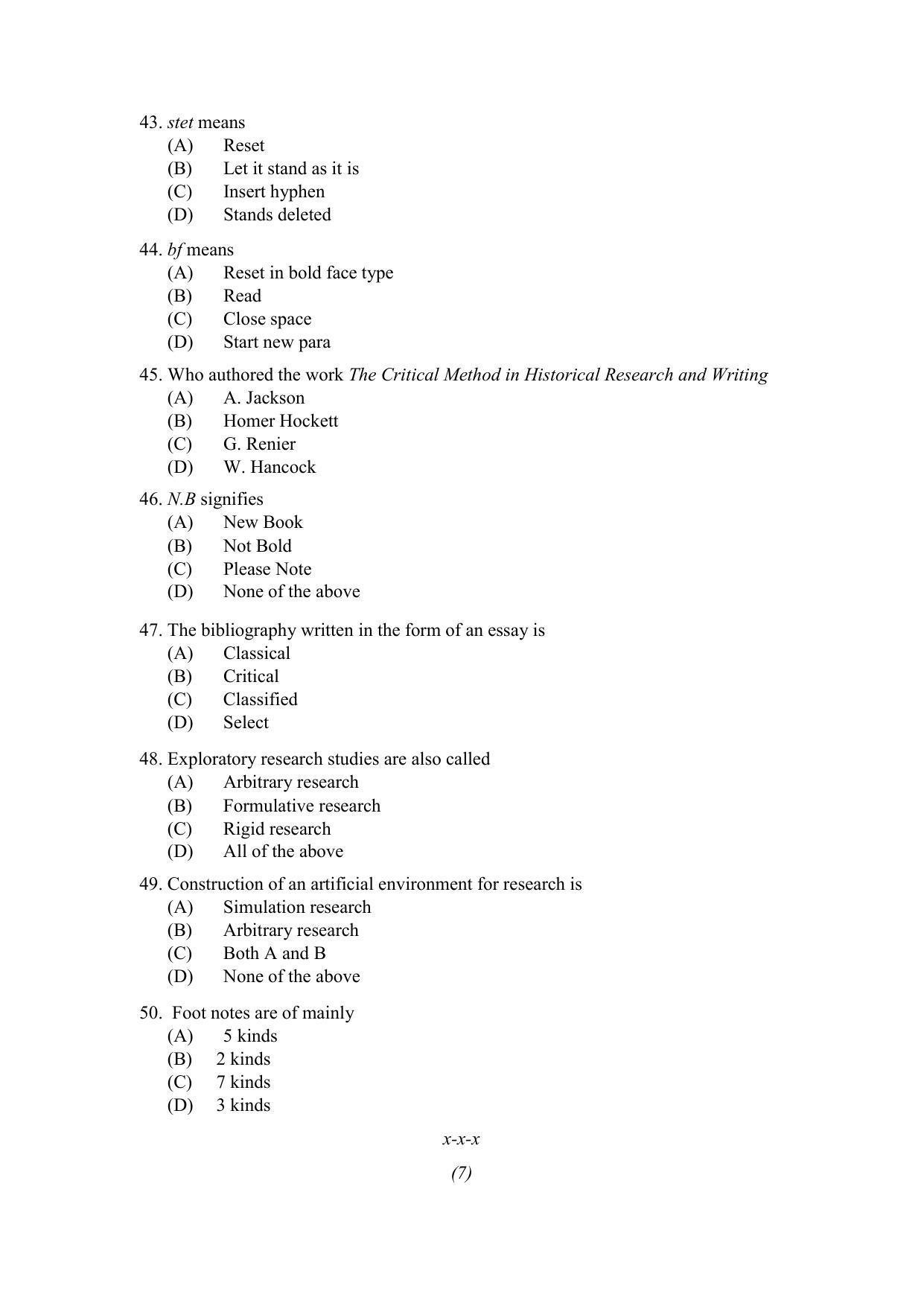 PU MPET Ancient Indian History & Archeology 2021 Question Papers - Page 7