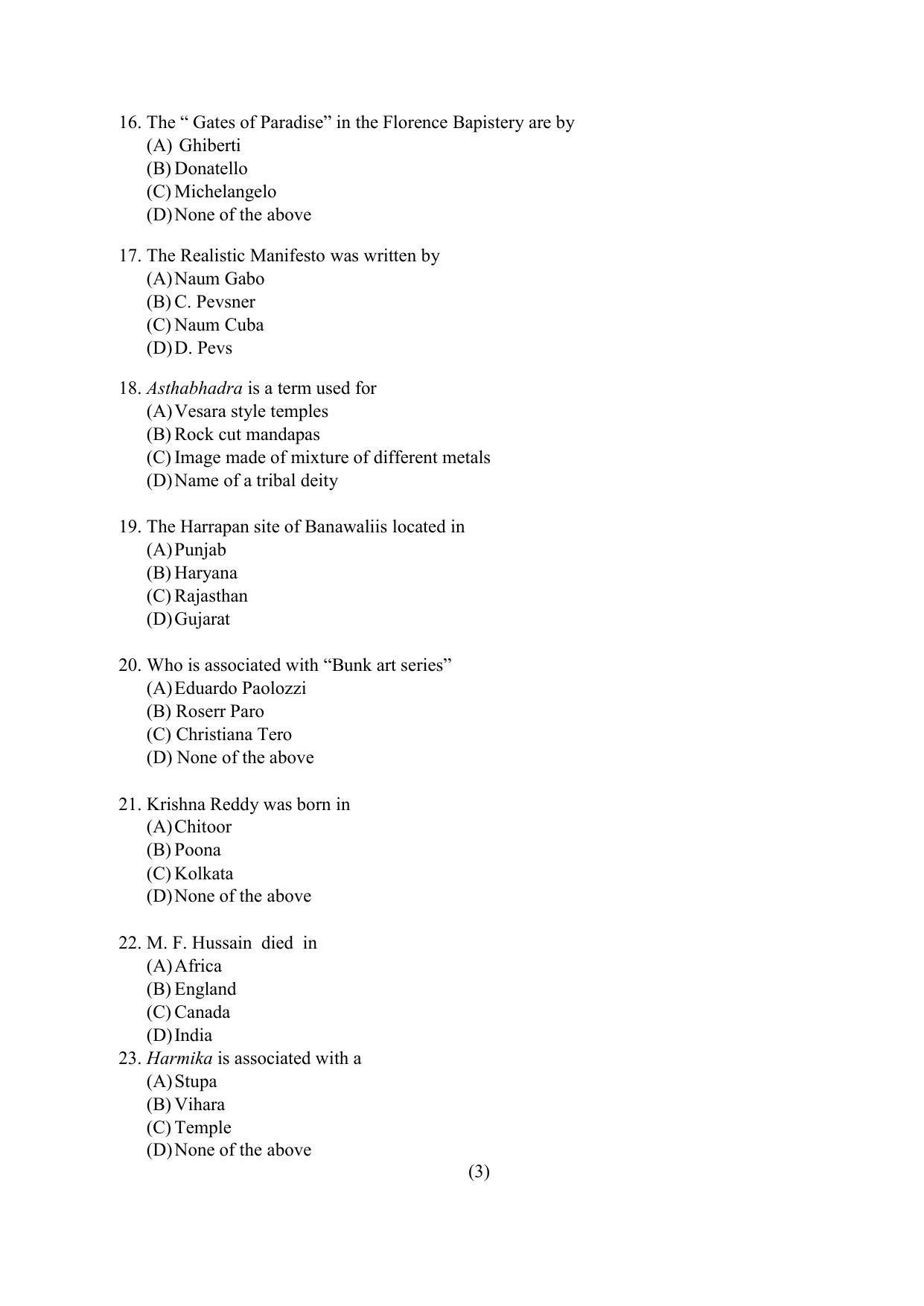 PU MPET Ancient Indian History & Archeology 2021 Question Papers - Page 18