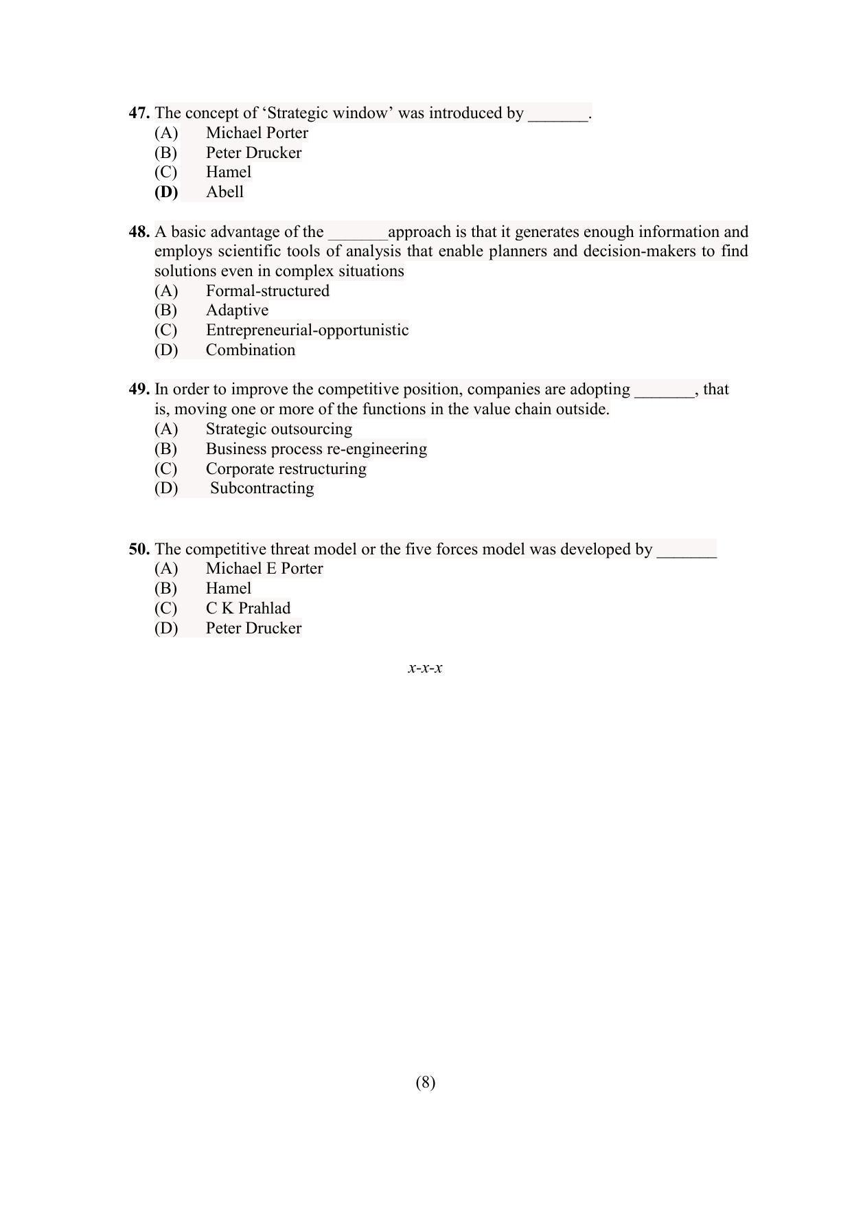 PU MPET Ancient Indian History & Archeology 2021 Question Papers - Page 67