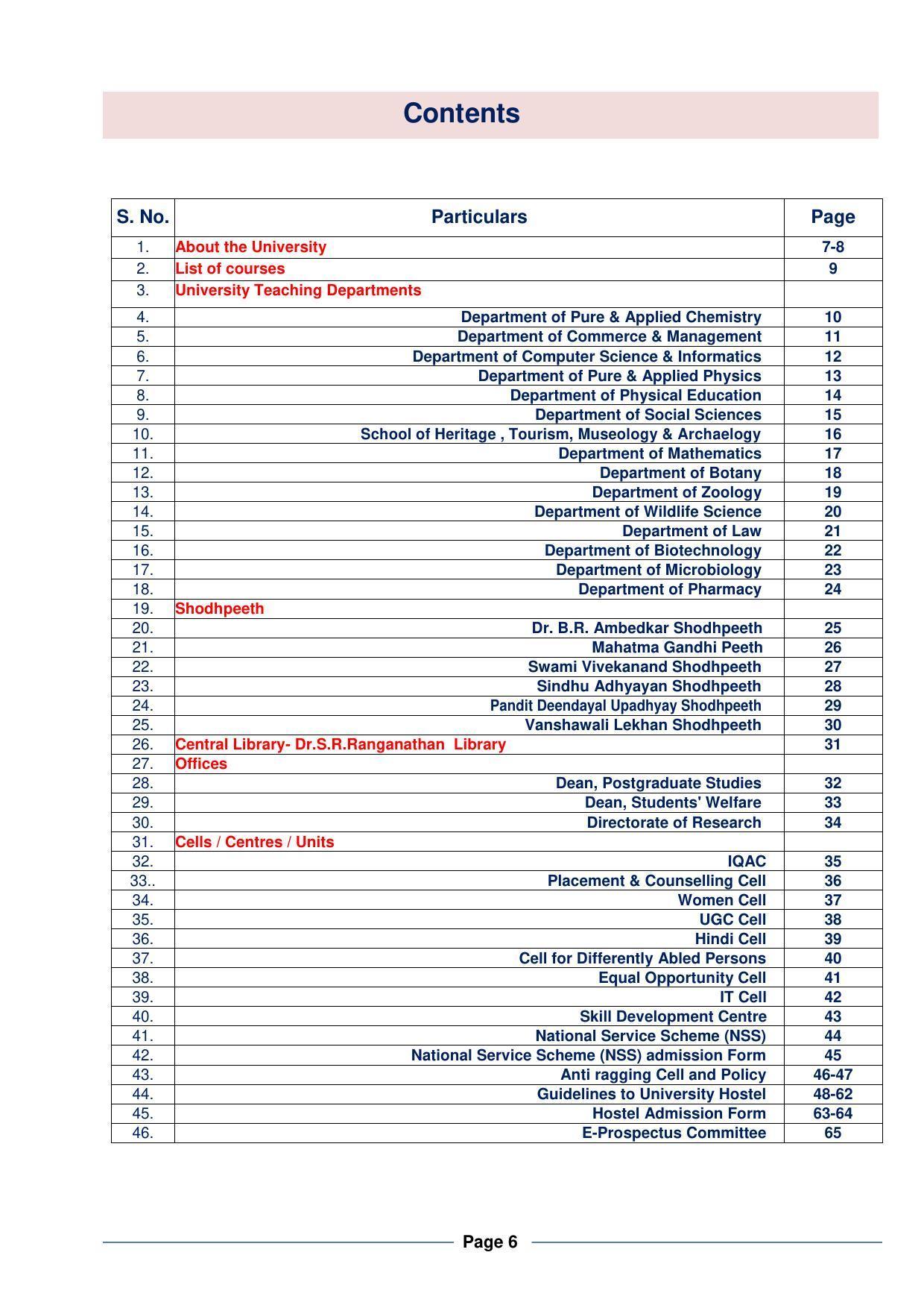 University of Kota, Kota Prospectus 2021-22 - Page 6