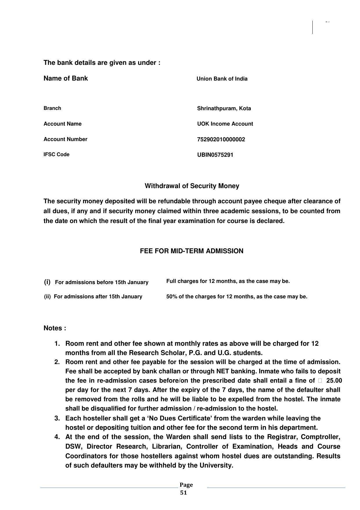 University of Kota, Kota Prospectus 2021-22 - Page 51