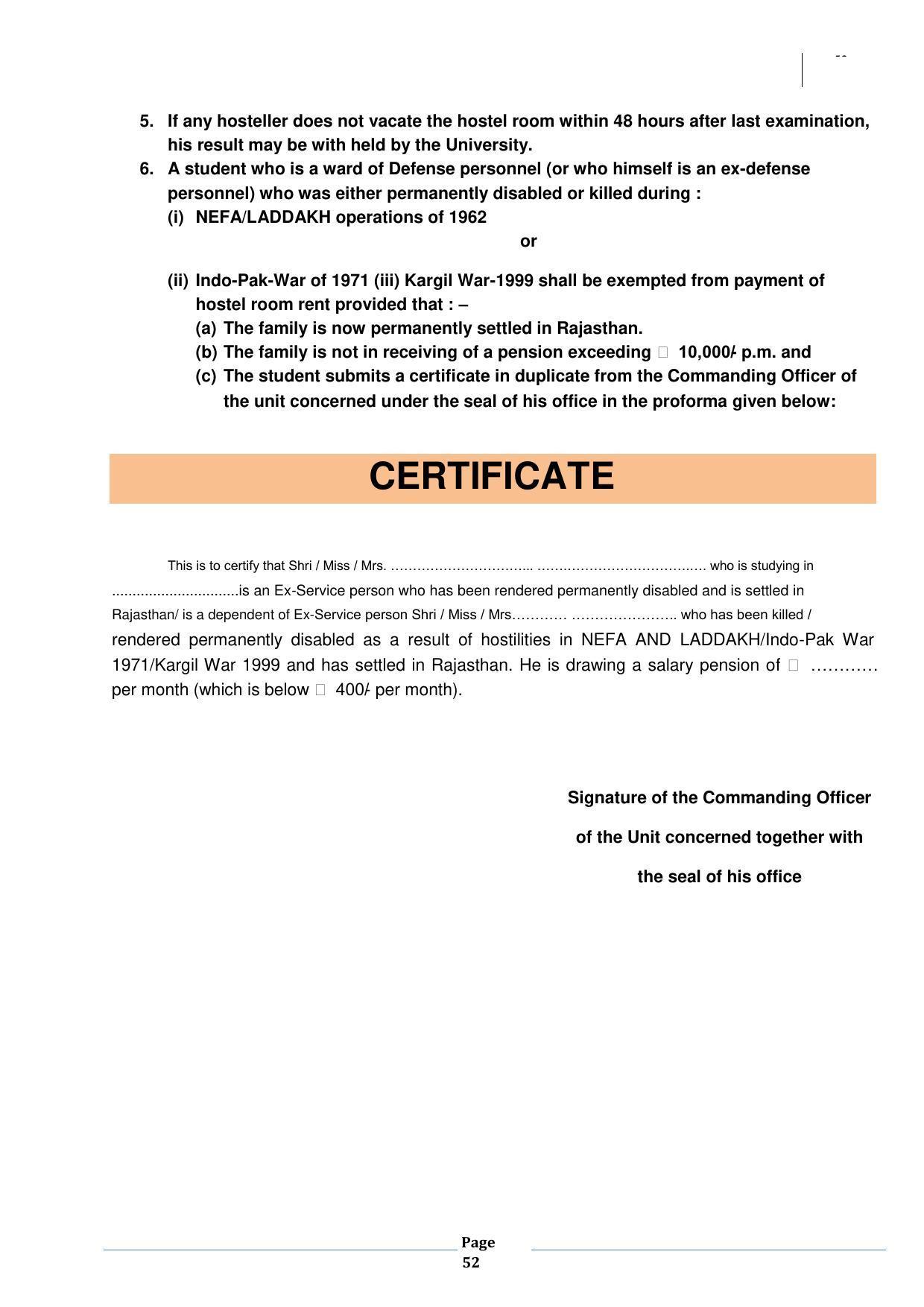 University of Kota, Kota Prospectus 2021-22 - Page 52