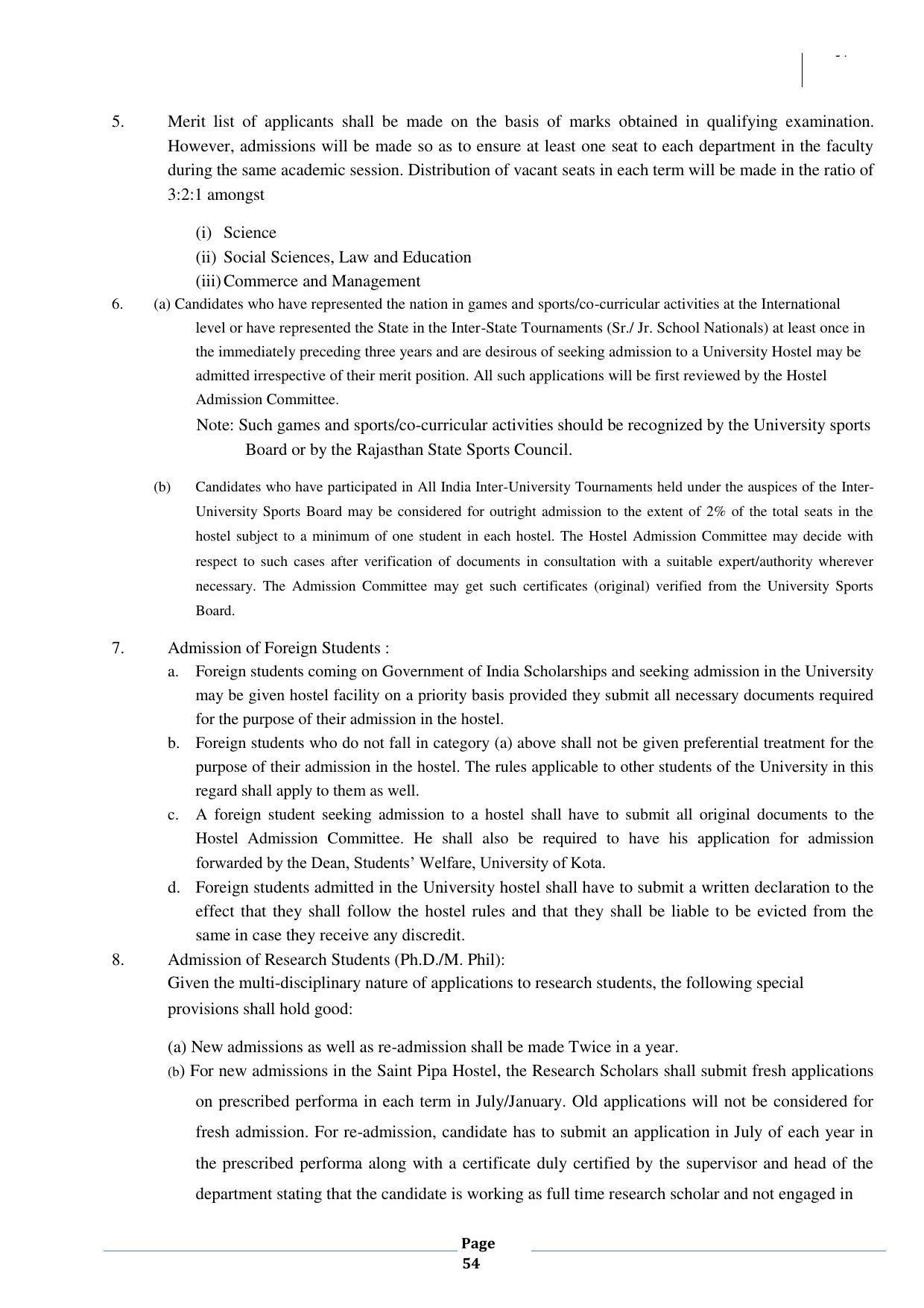 University of Kota, Kota Prospectus 2021-22 - Page 54