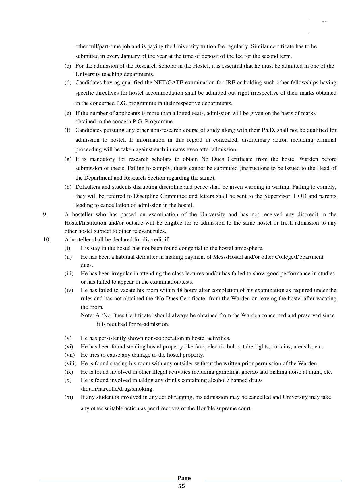 University of Kota, Kota Prospectus 2021-22 - Page 55