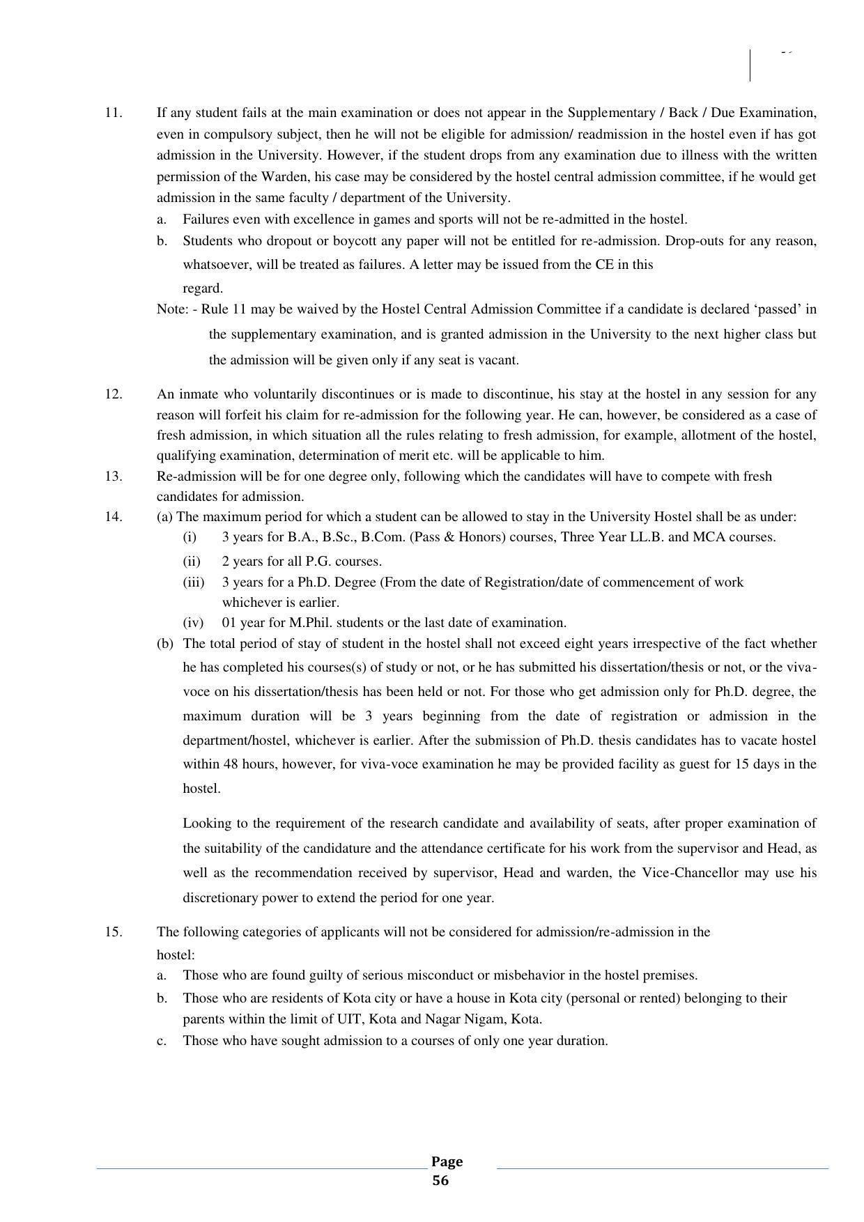 University of Kota, Kota Prospectus 2021-22 - Page 56