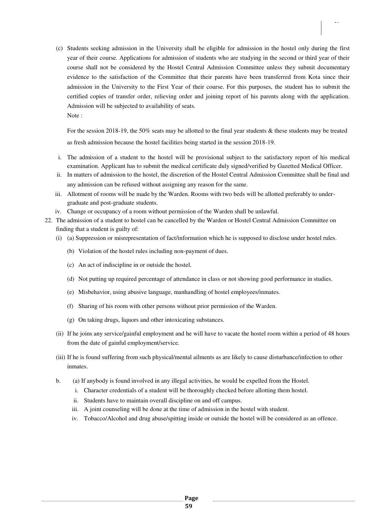 University of Kota, Kota Prospectus 2021-22 - Page 59