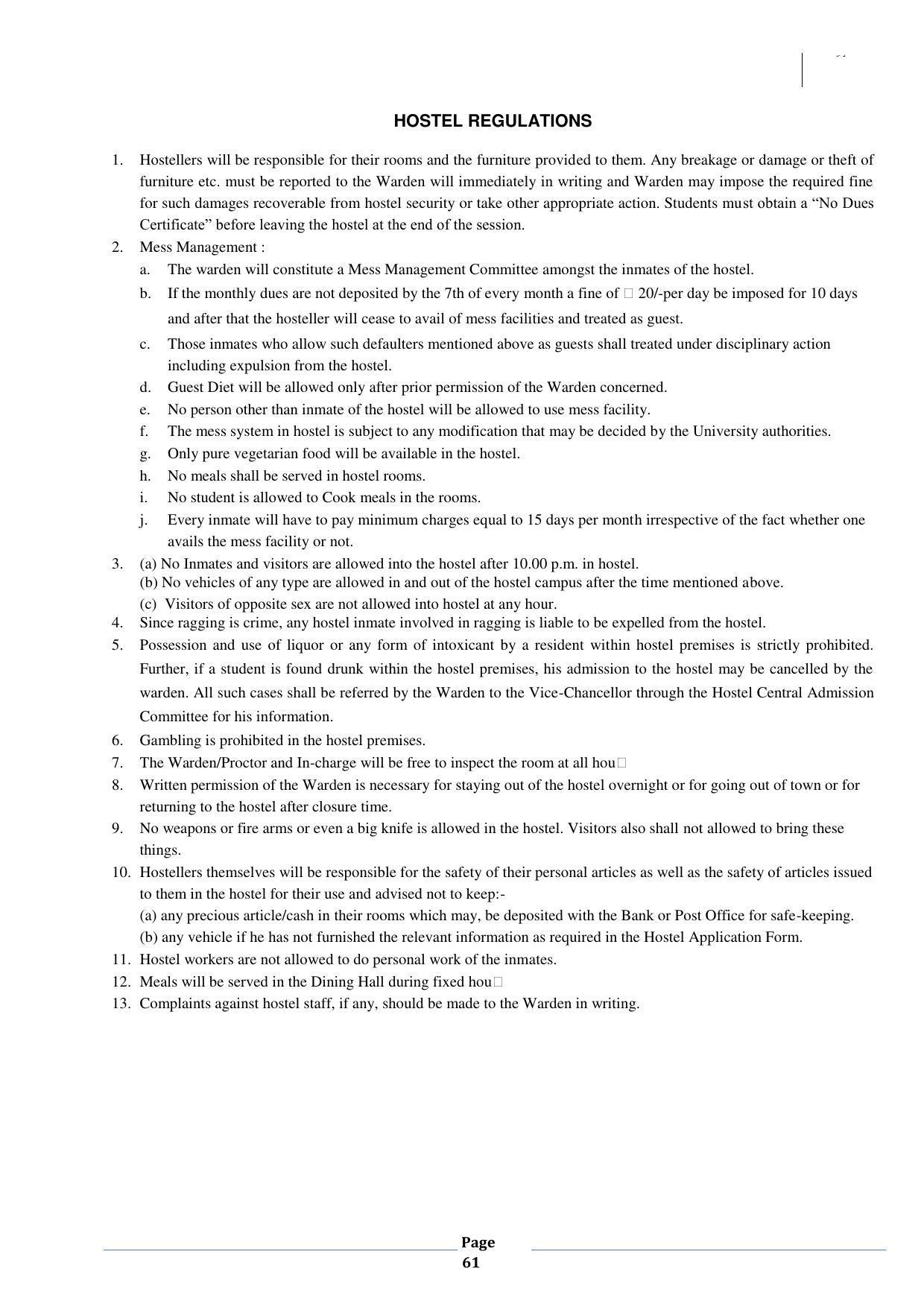 University of Kota, Kota Prospectus 2021-22 - Page 61