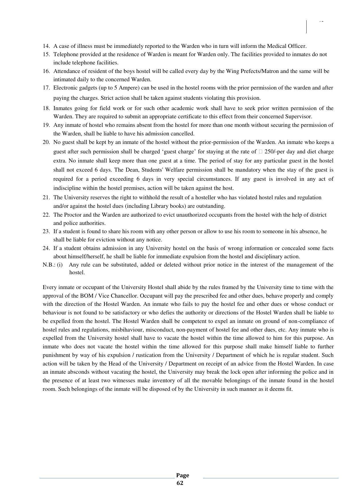 University of Kota, Kota Prospectus 2021-22 - Page 62