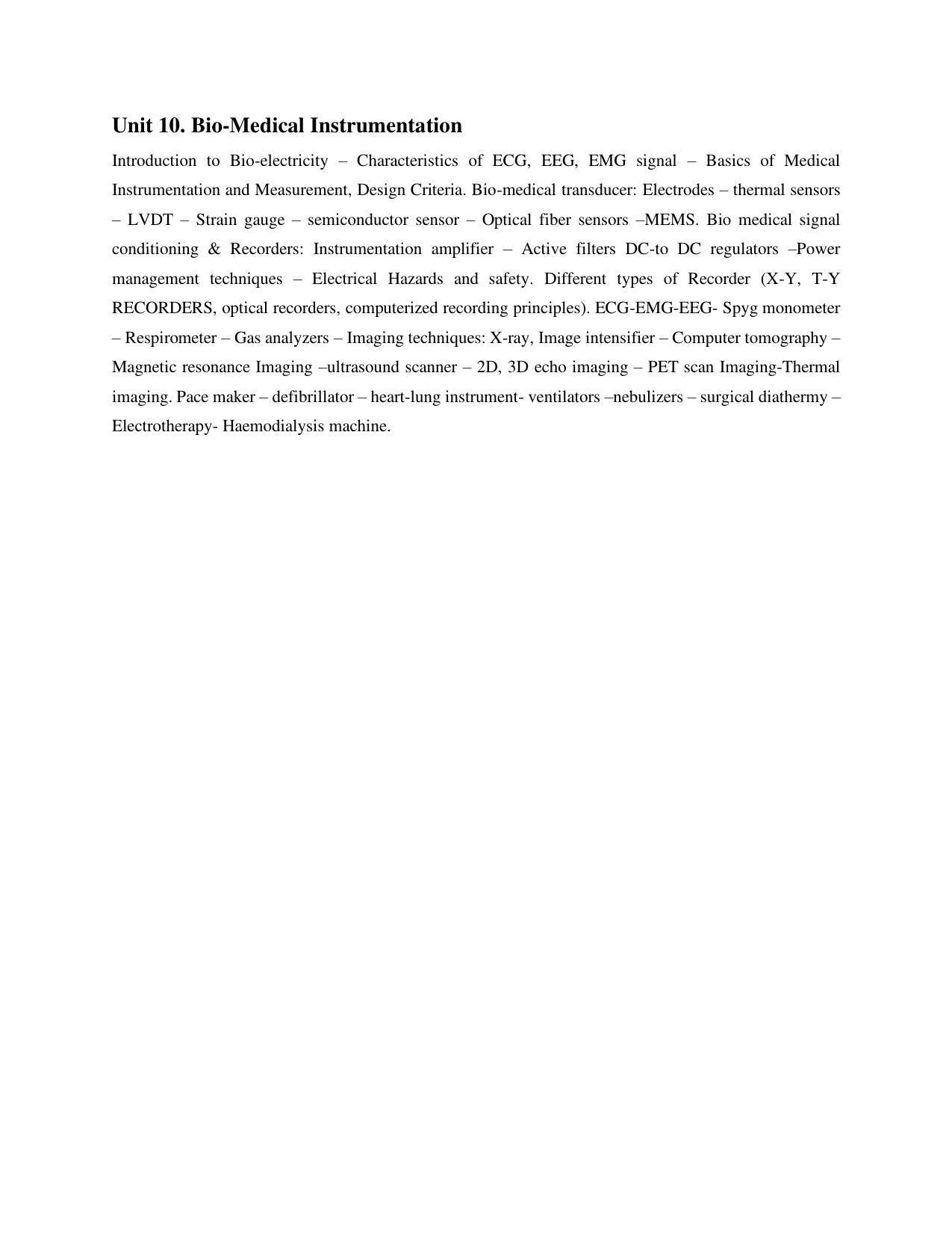 AP RCET Electronics & Instrumentation Syllabus - Page 5