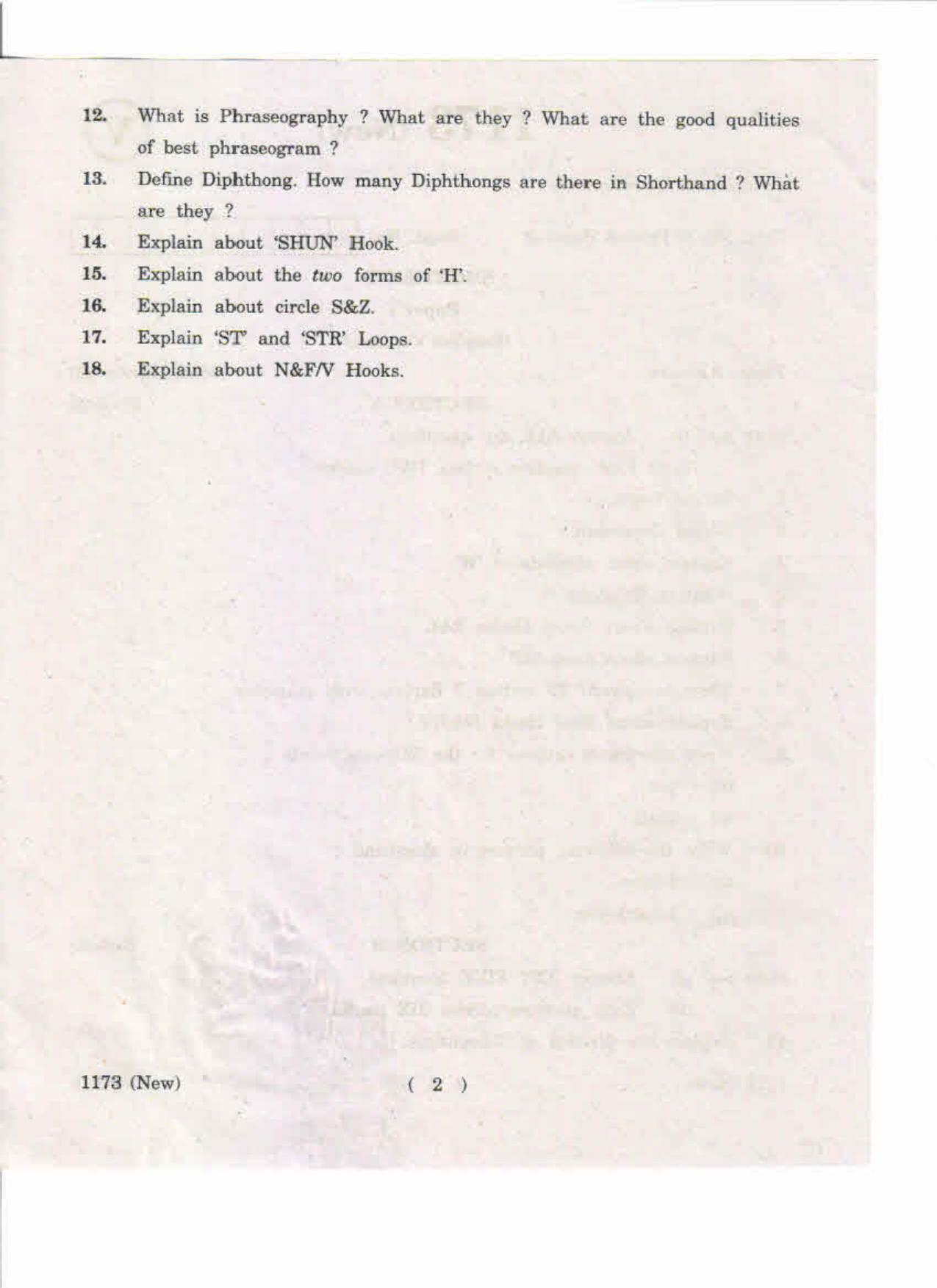 AP Inter 1st Year Shorthand-I (New) May-2019-Vocational Question Paper - Page 2