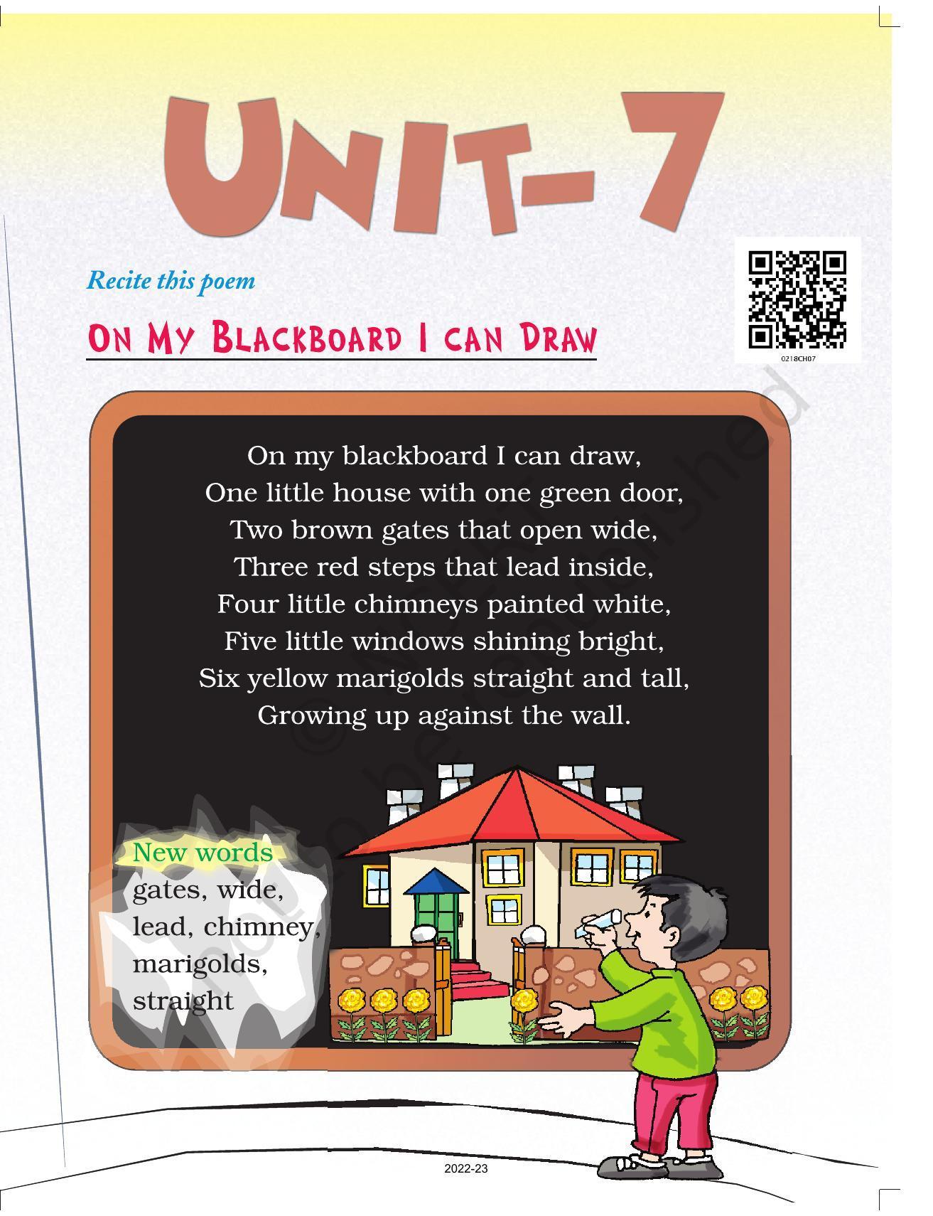 NCERT Book for Class 2 English (Marigold):Chapter 7-On My Blackboard I can Draw - Page 1