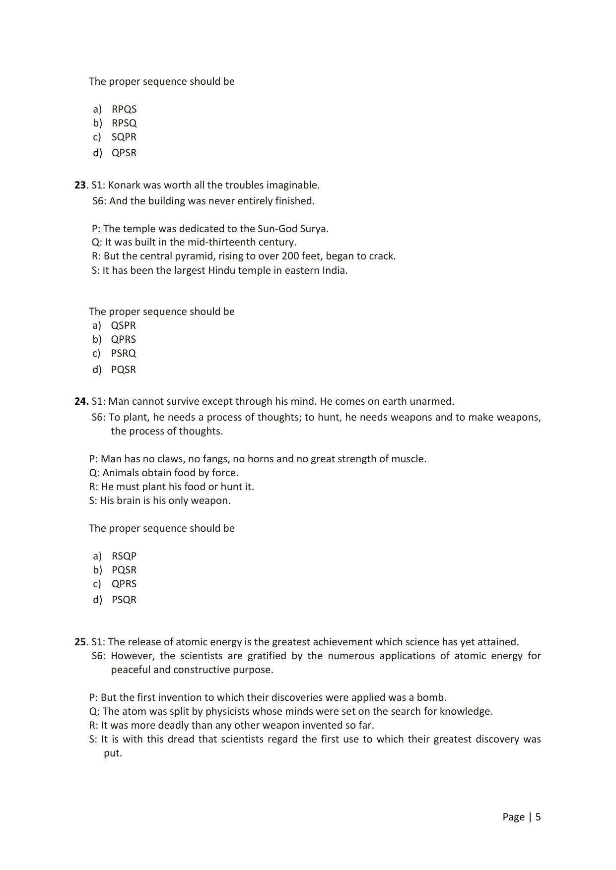 KMAT Question Papers - April 2016 - Page 5