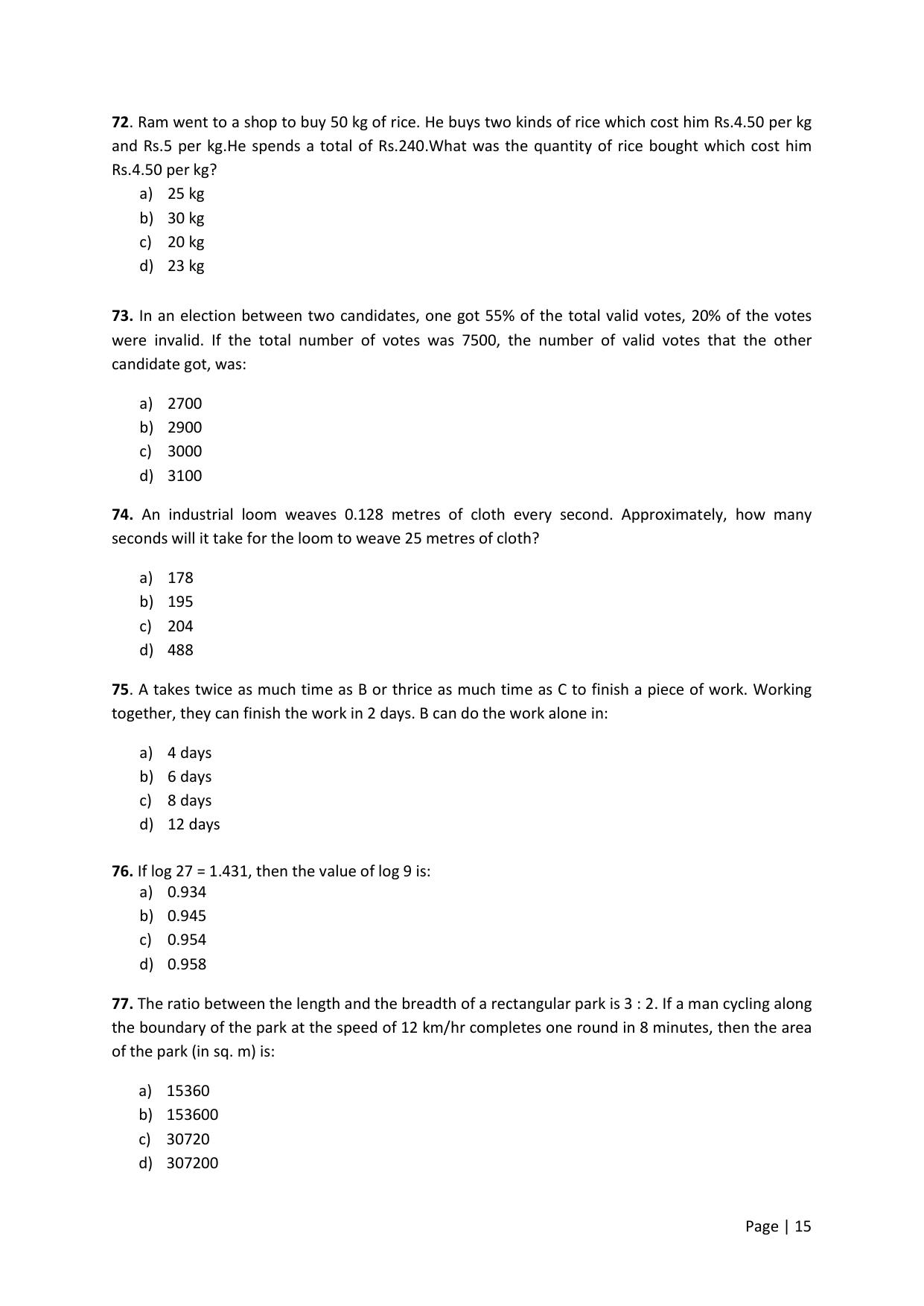 KMAT Question Papers - April 2016 - Page 15