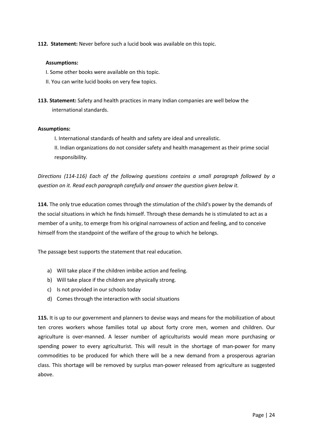 KMAT Question Papers - April 2016 - Page 24