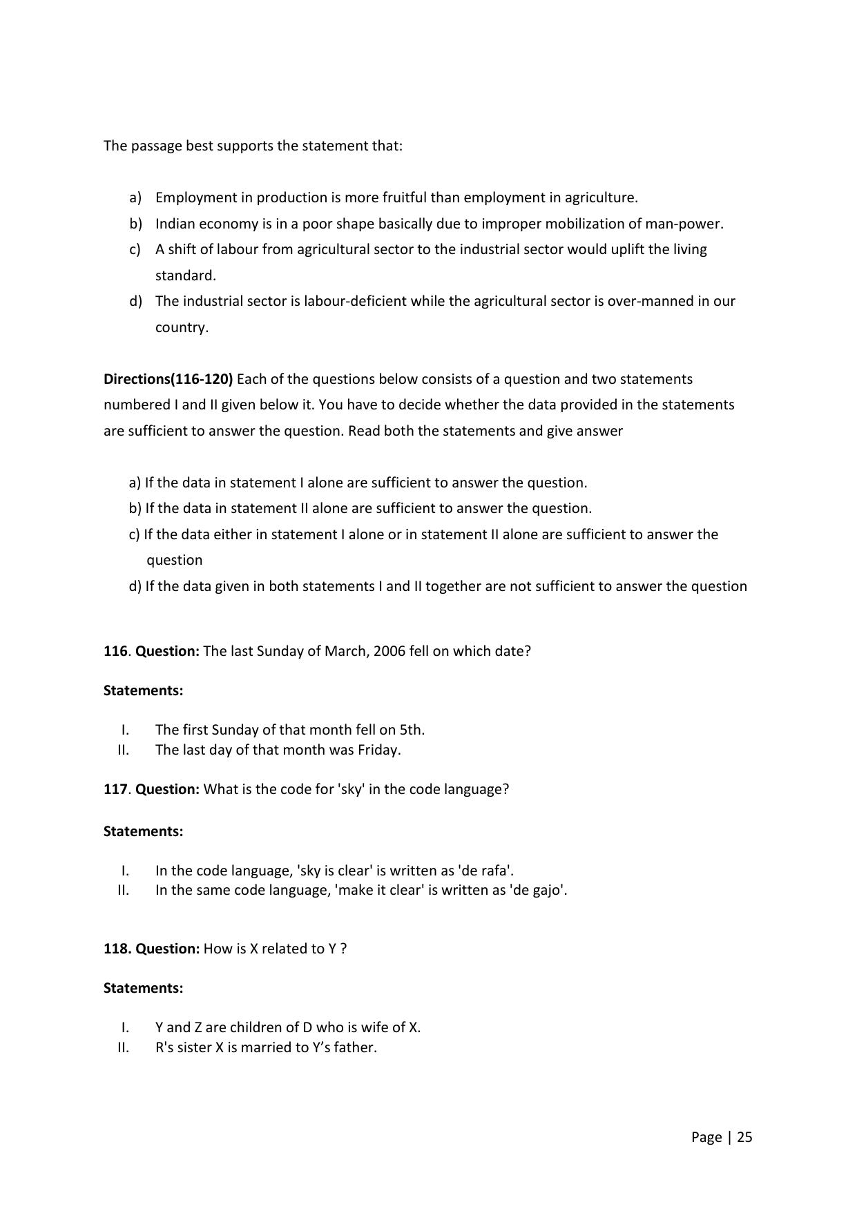 KMAT Question Papers - April 2016 - Page 25