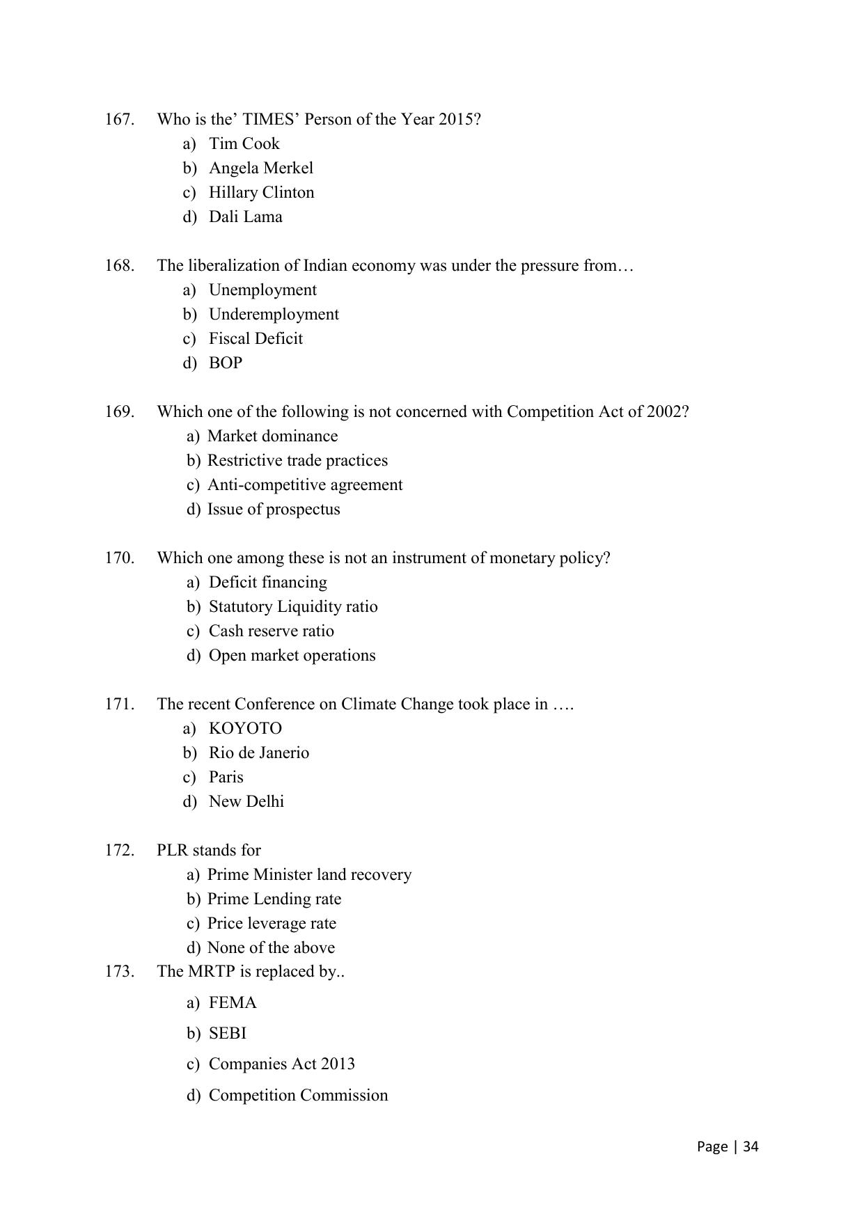 KMAT Question Papers - April 2016 - Page 34