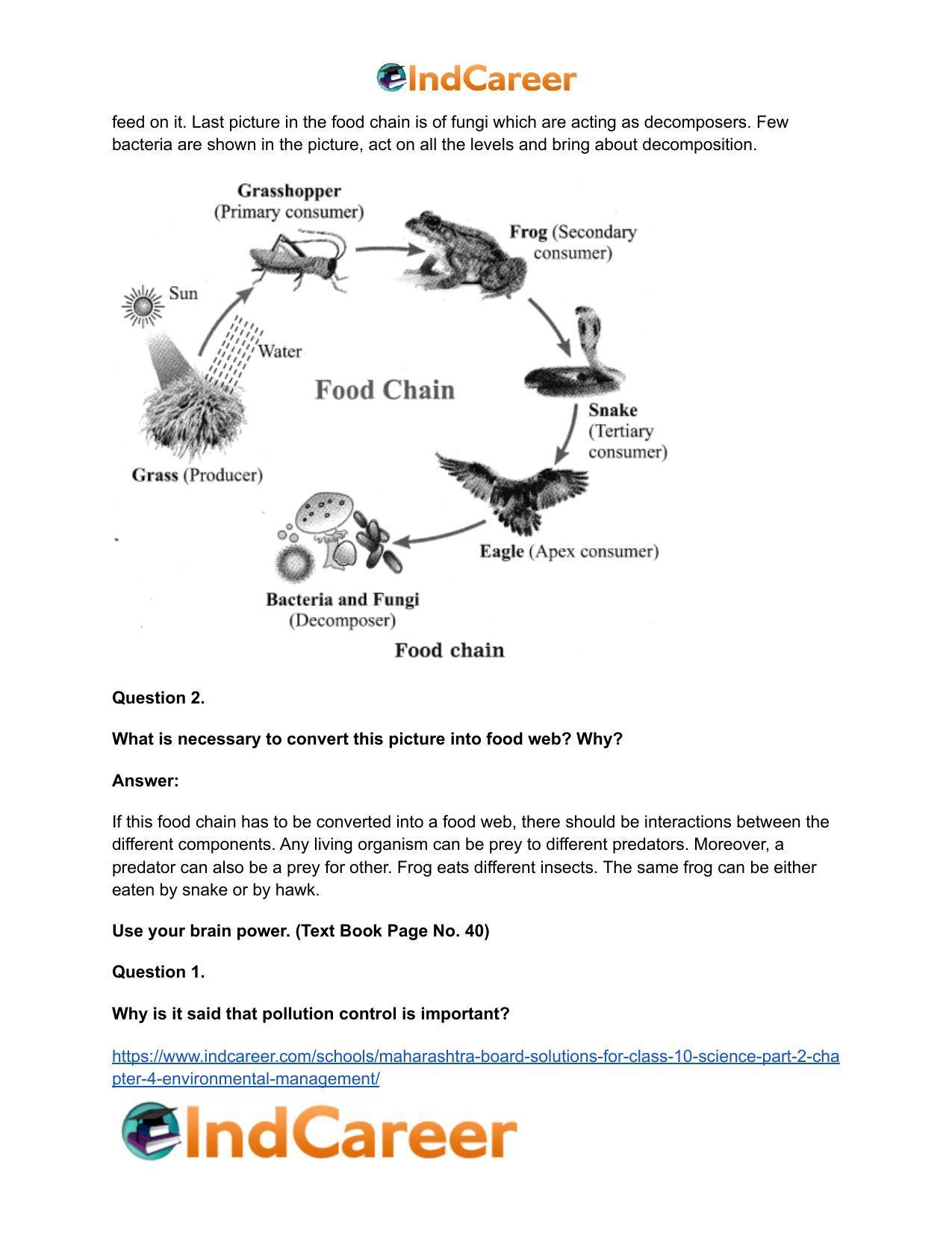 Maharashtra Board Solutions for Class 10- Science (Part 2): Chapter 4- Environmental management - Page 13