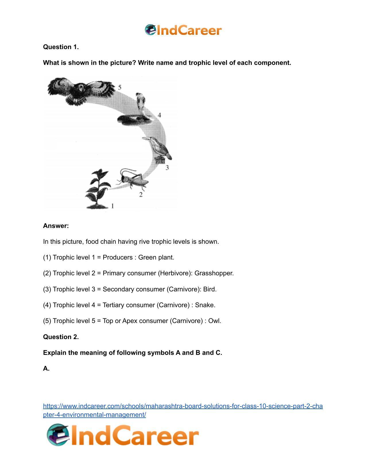 Maharashtra Board Solutions for Class 10- Science (Part 2): Chapter 4- Environmental management - Page 35