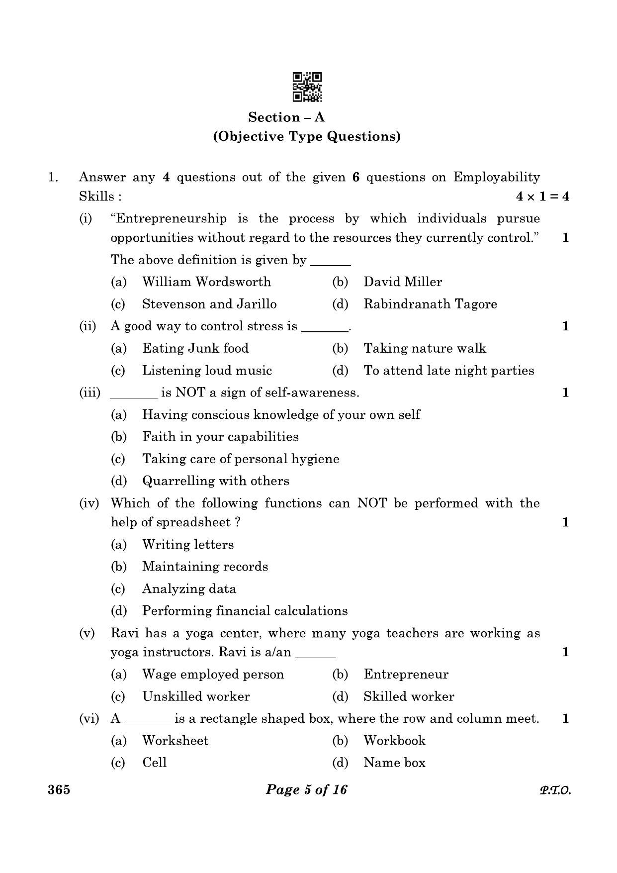 CBSE Class 12 365_Yoga 2023 Question Paper - Page 5