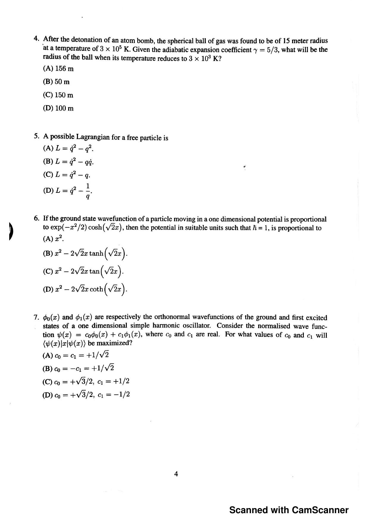 JEST 2017 Physics Question Paper with  Answer key - Page 2