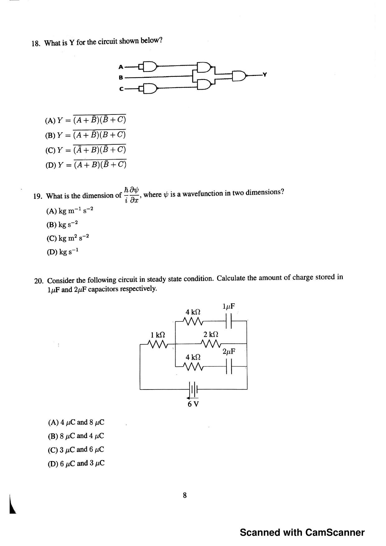 JEST 2017 Physics Question Paper with  Answer key - Page 6