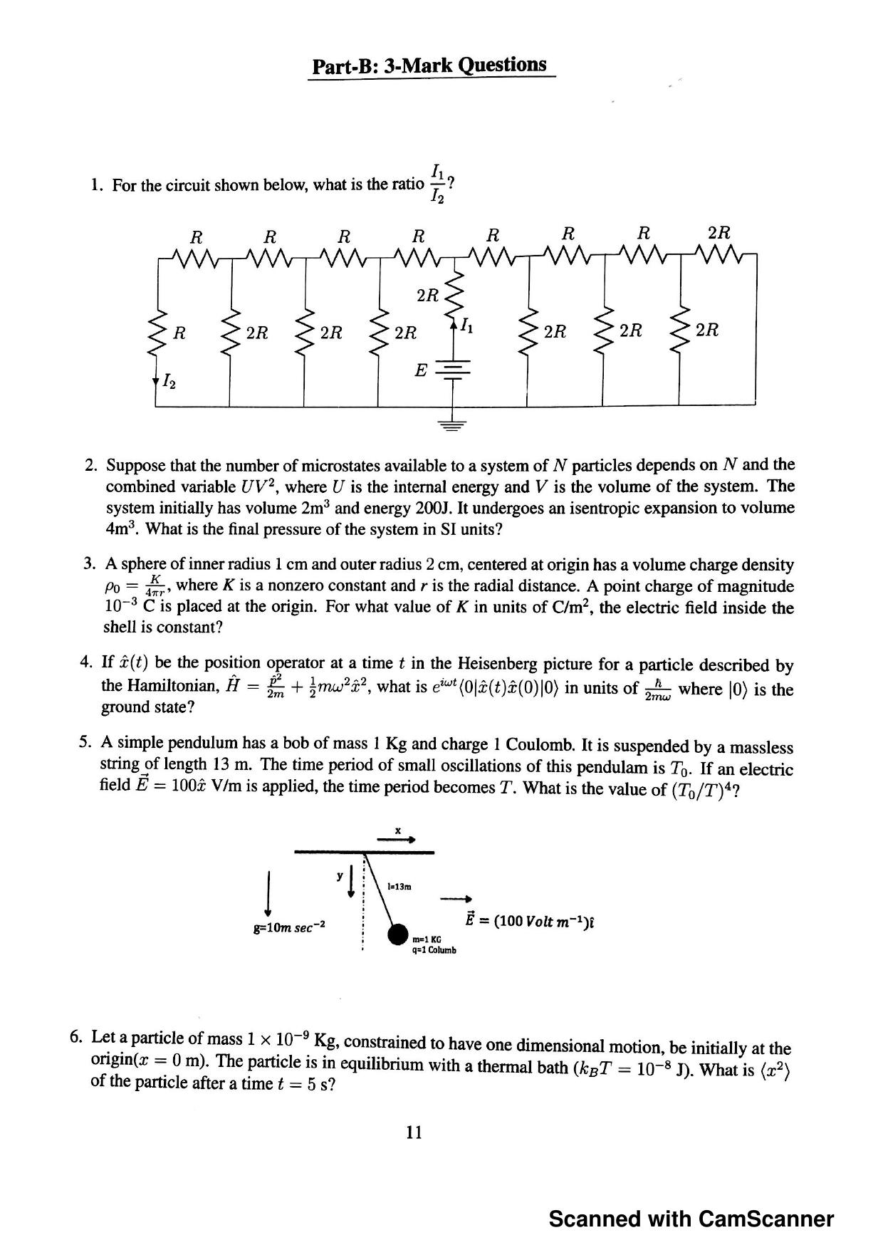 JEST 2017 Physics Question Paper with  Answer key - Page 9