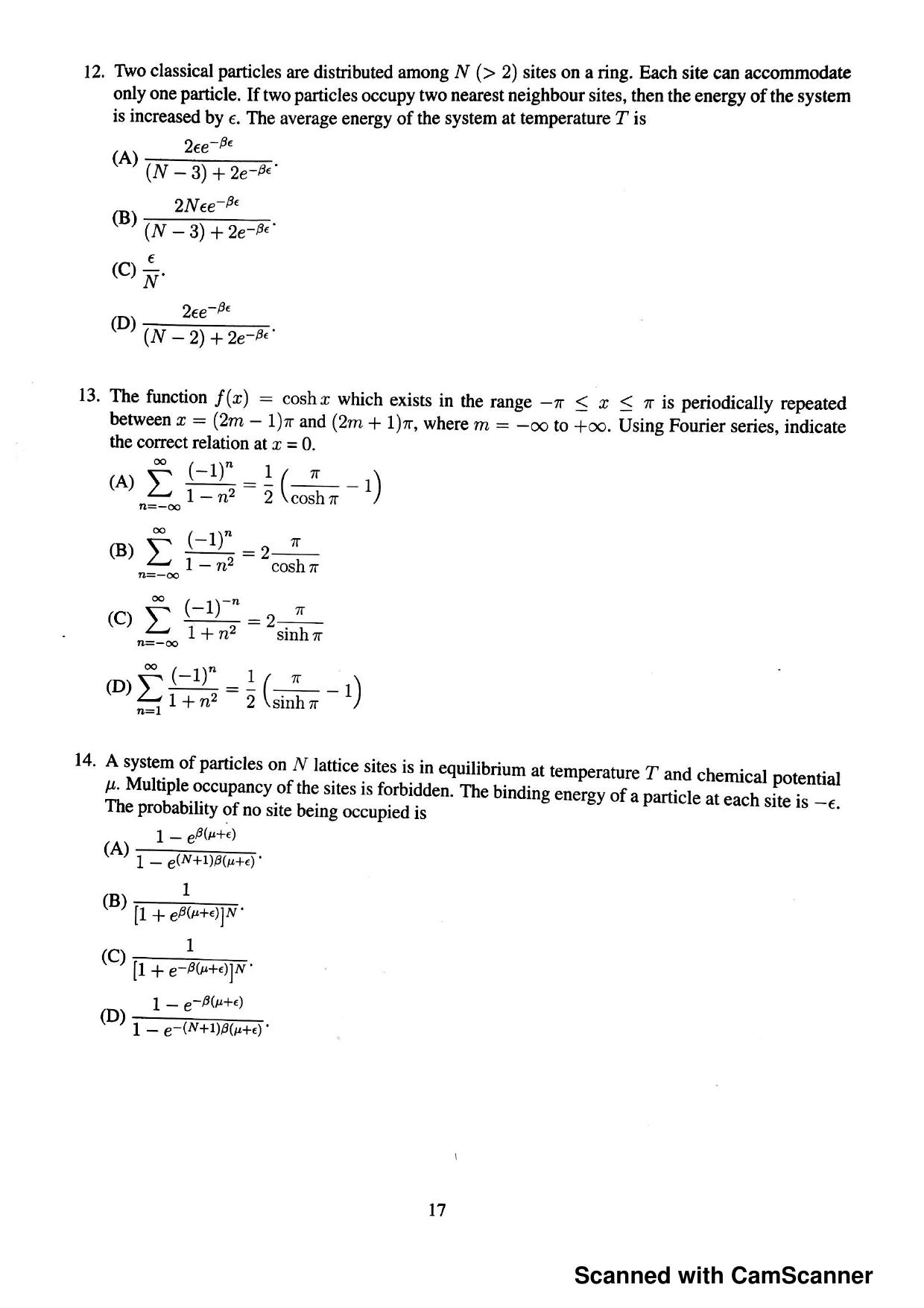 JEST 2017 Physics Question Paper with  Answer key - Page 15