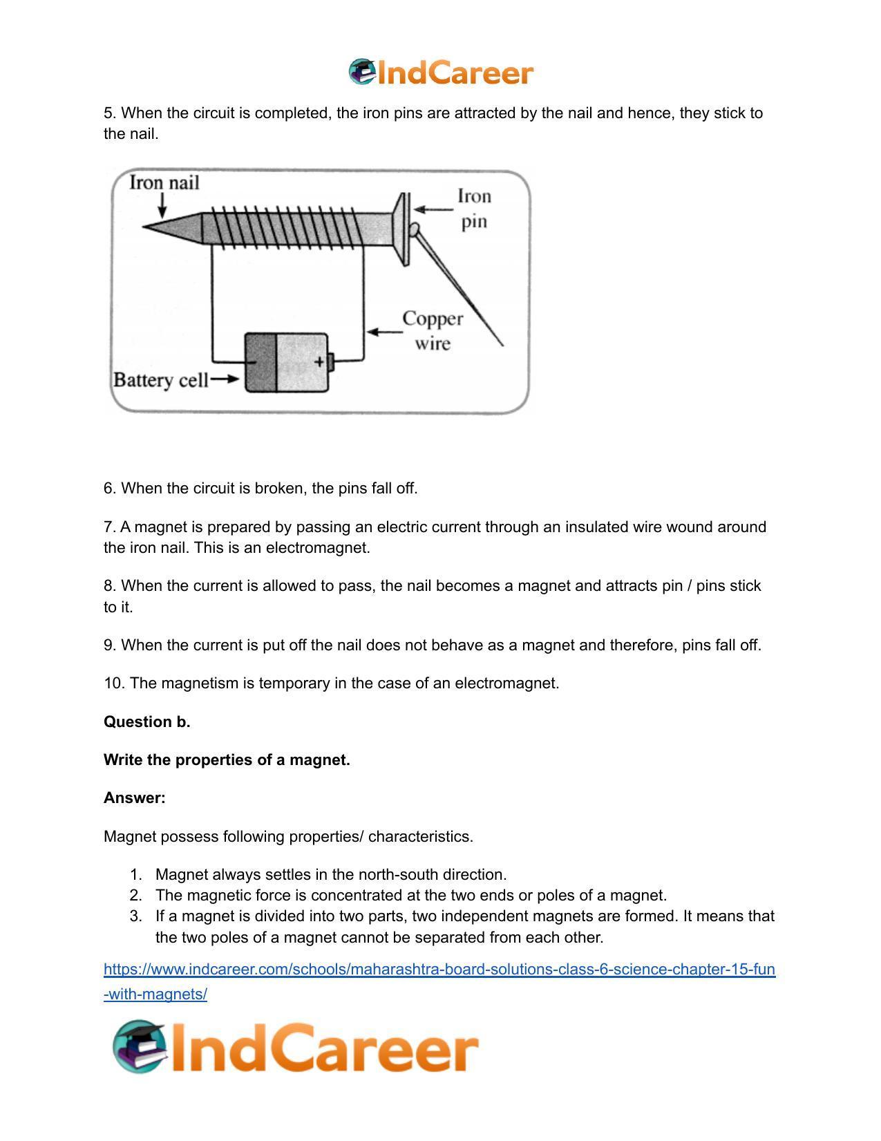 Maharashtra Board Solutions Class 6-Science: Chapter 15- Fun with Magnets - Page 7