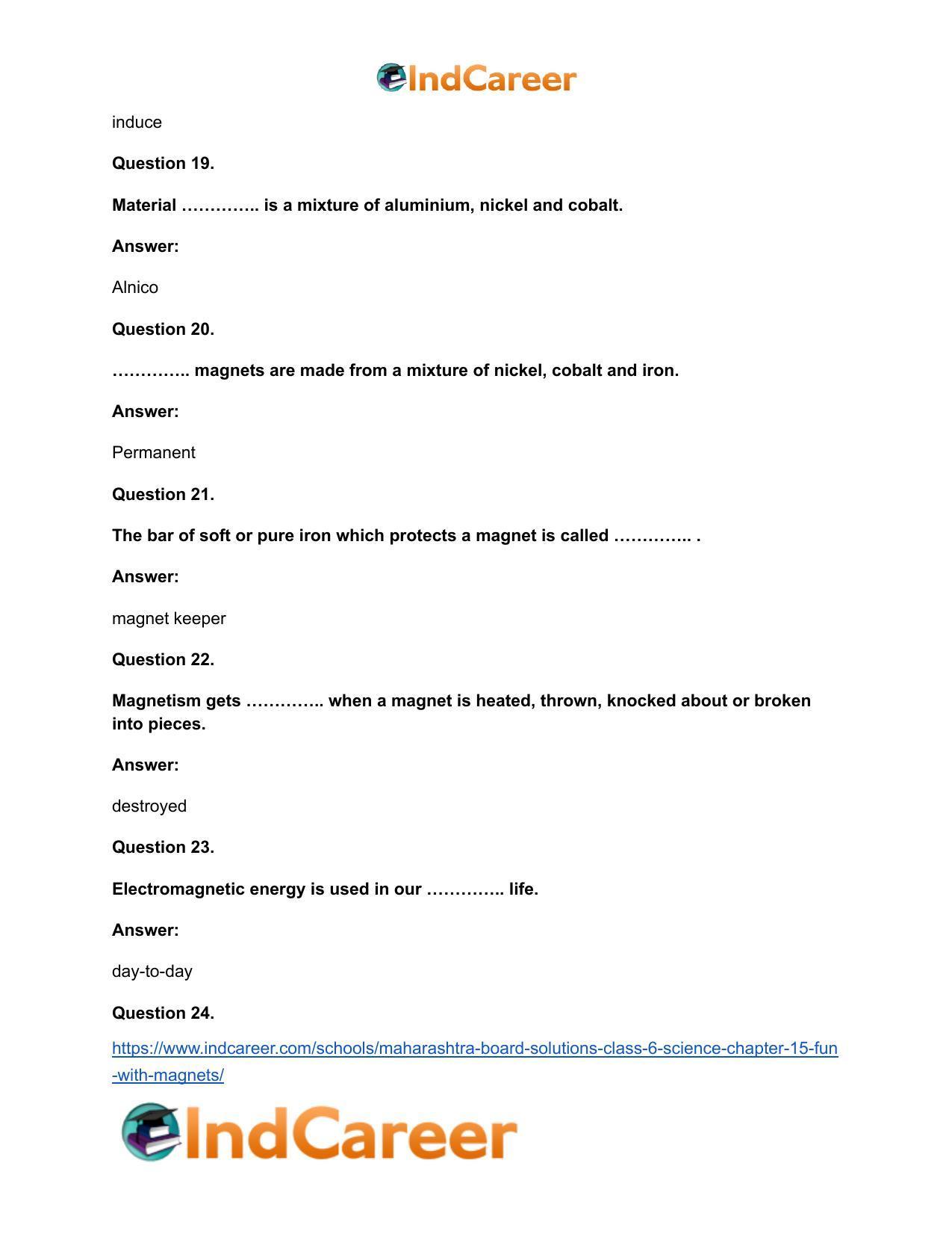Maharashtra Board Solutions Class 6-Science: Chapter 15- Fun with Magnets - Page 12