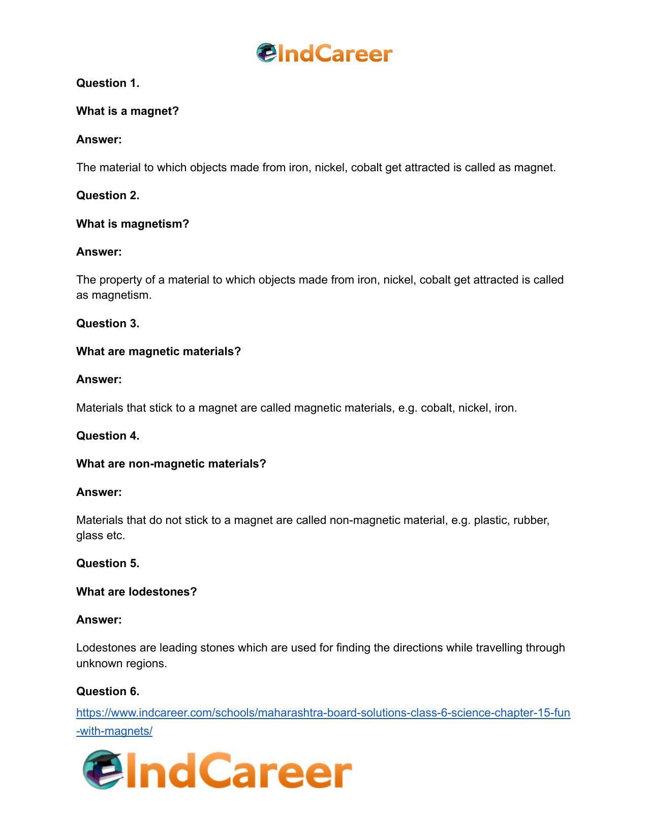Maharashtra Board Solutions Class 6-Science: Chapter 15- Fun with Magnets - Page 16