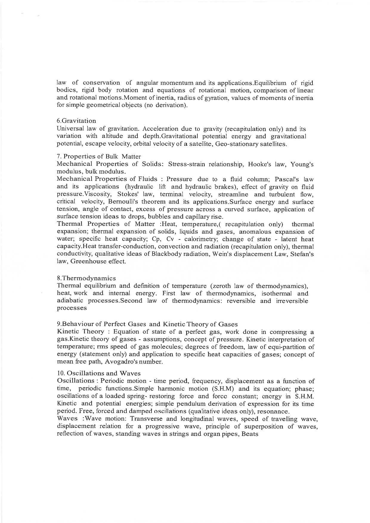 JMI Entrance Exam B25-B.P.T Syllabus - Page 2