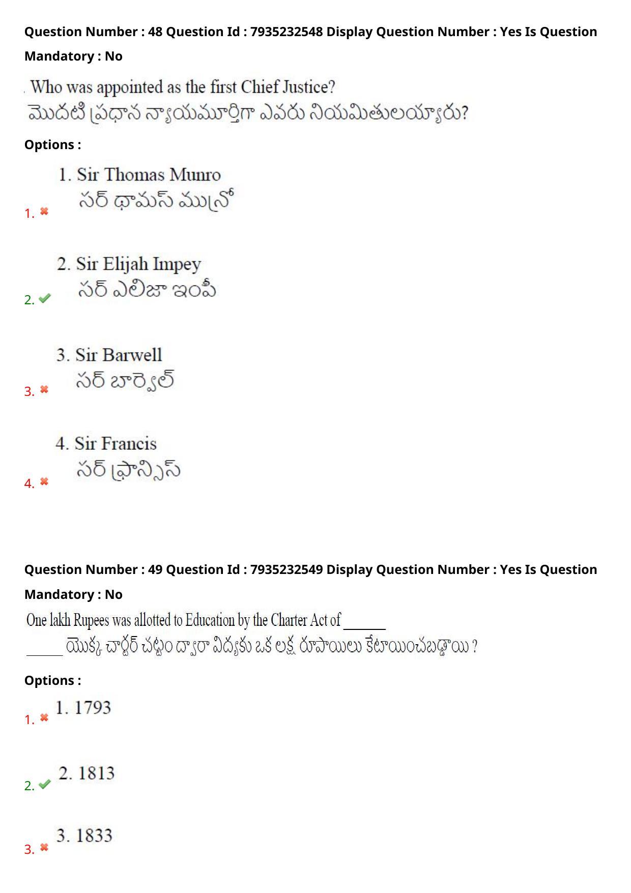 AP PGCET 2021 History Question Paper with Answer Key - Page 33