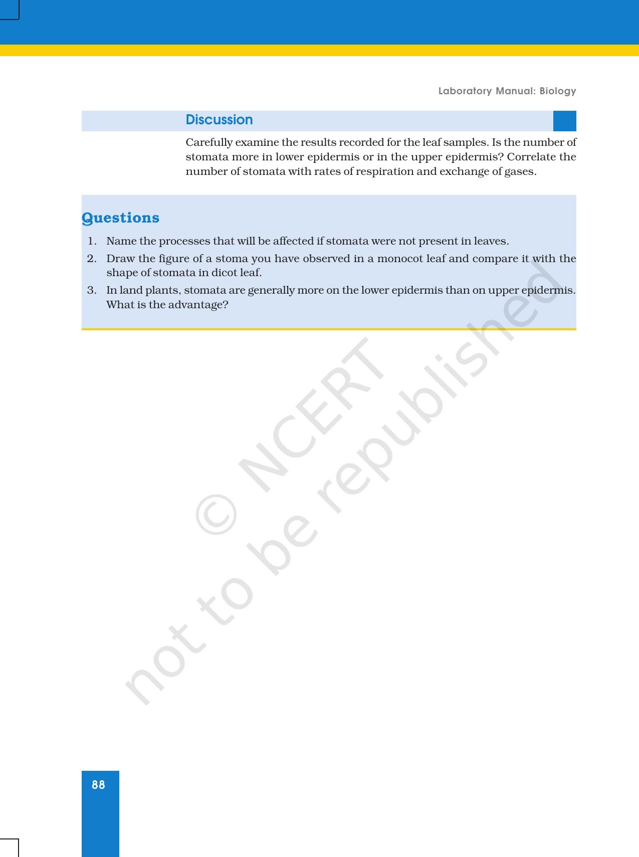 NCERT Laboratory Manuals for Class XI Biology - Exercise 15 - 20 - Page 8