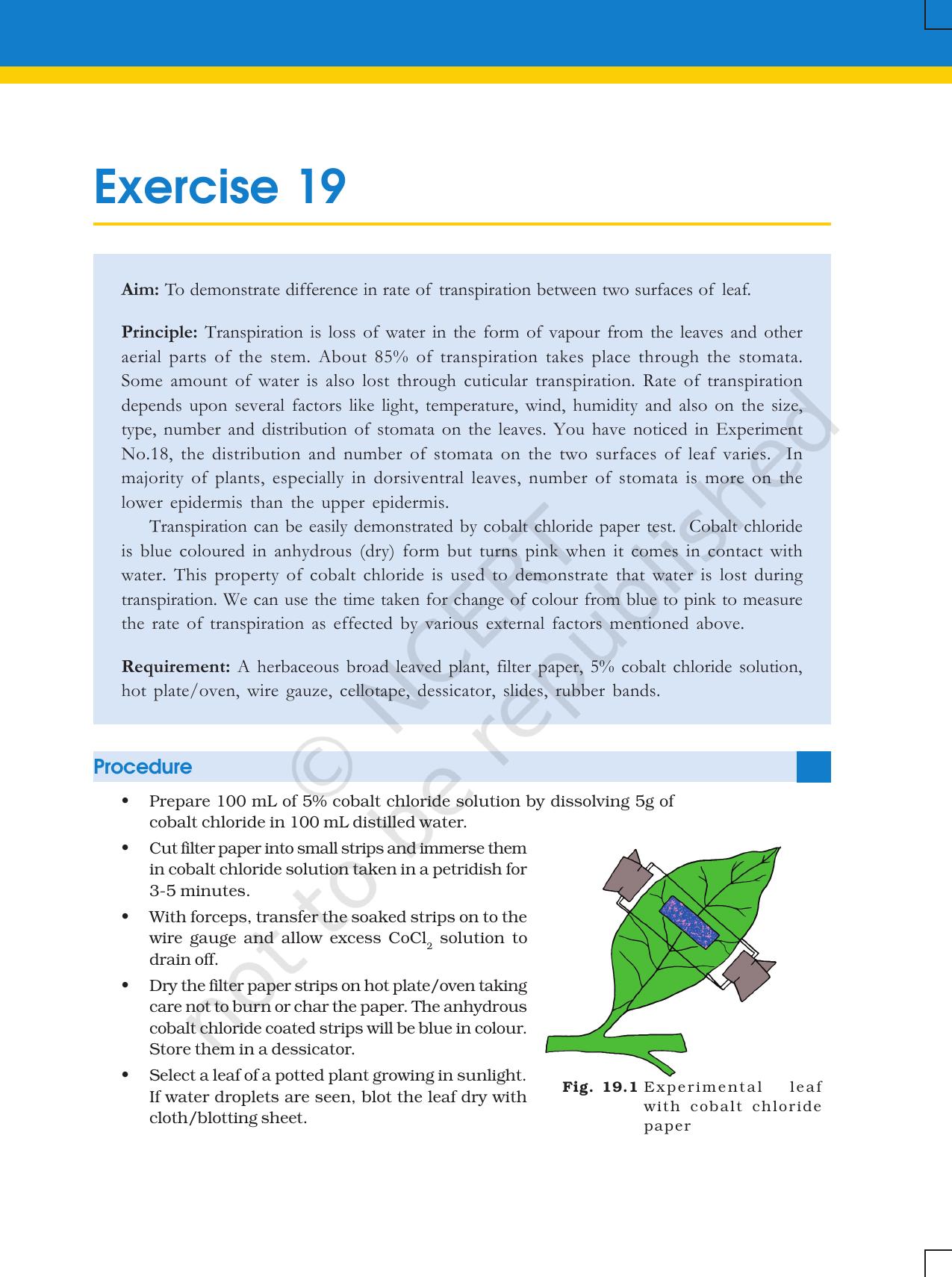 NCERT Laboratory Manuals for Class XI Biology - Exercise 15 - 20 - Page 9