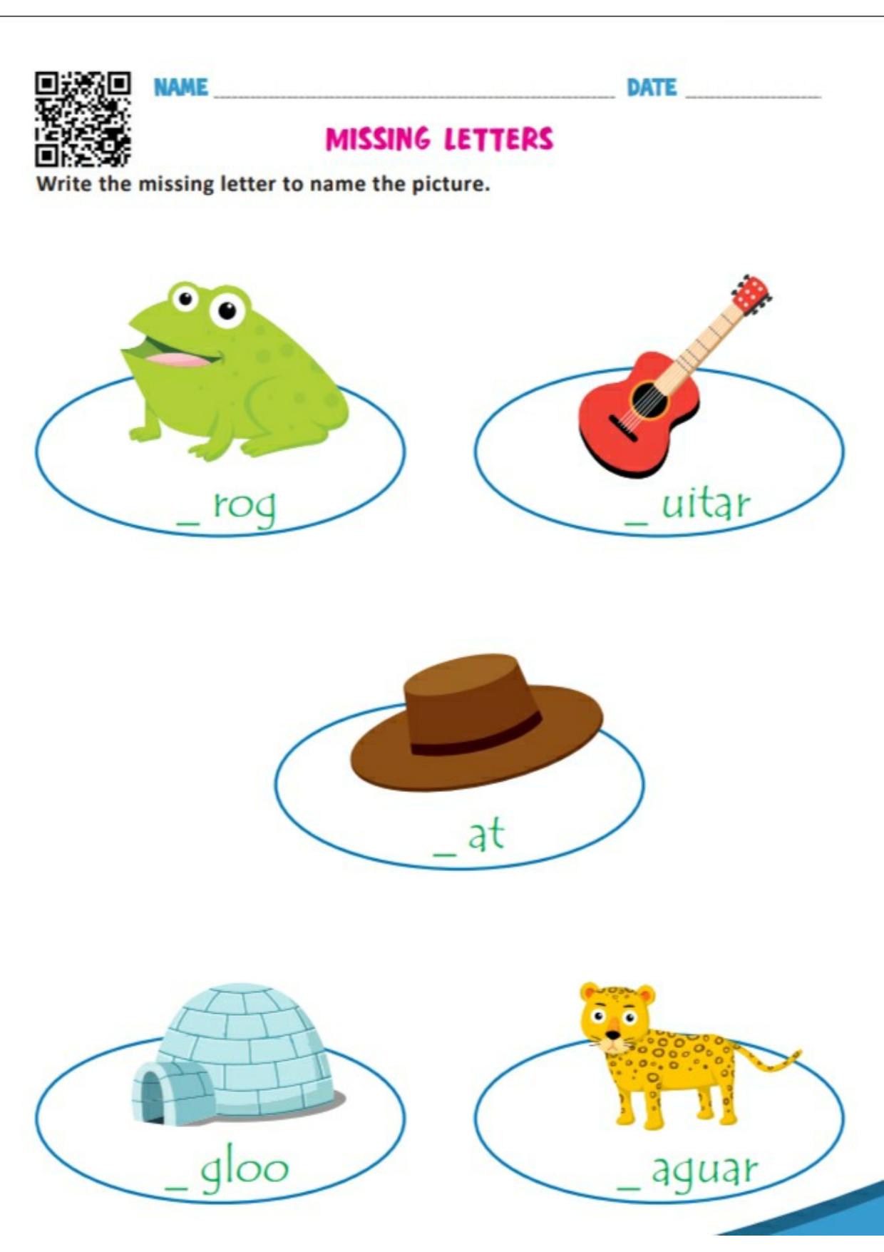 LKG Maths Worksheets: English 2 - Page 2