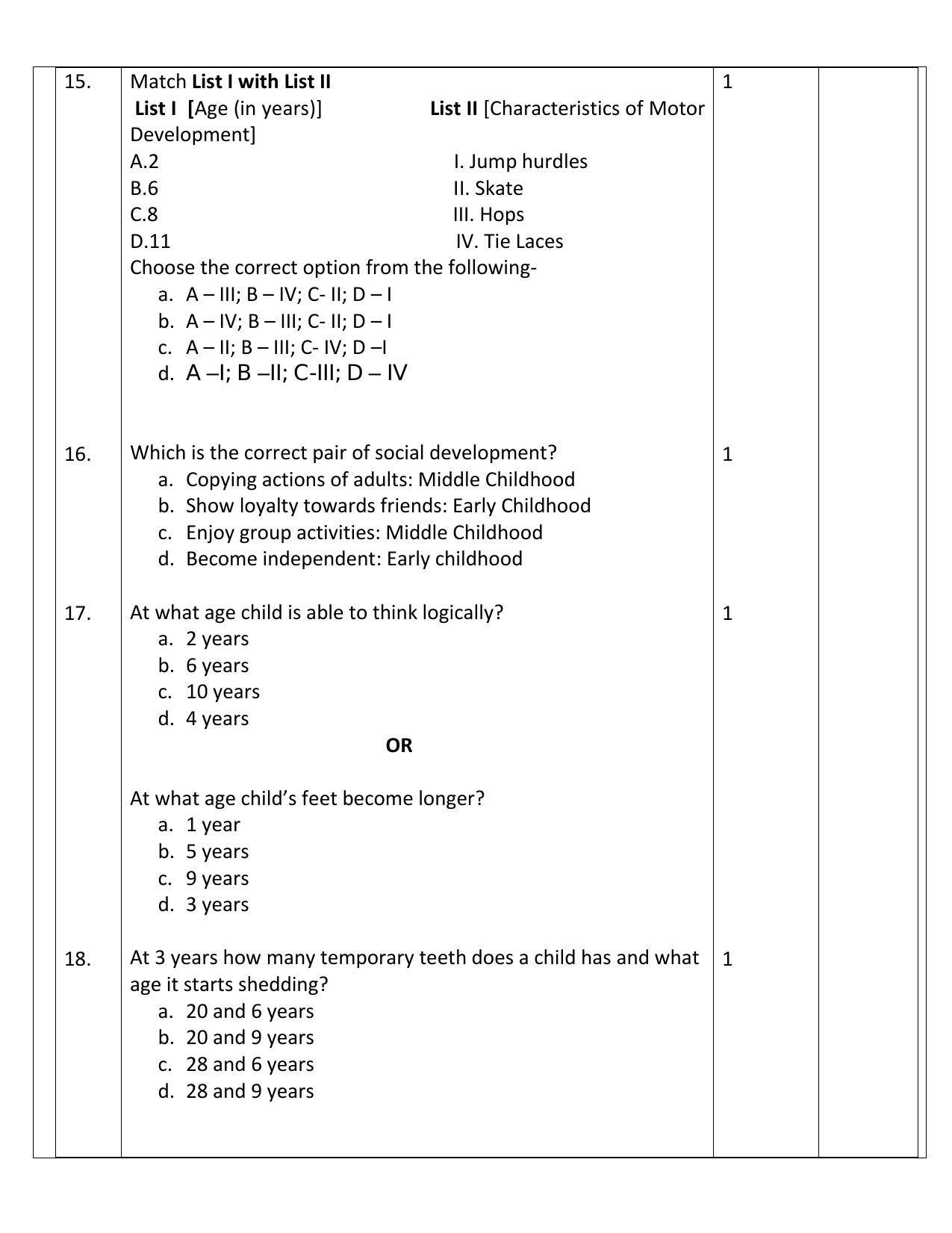 CBSE Class 10 Home Science Sample Paper 2024 - Page 5