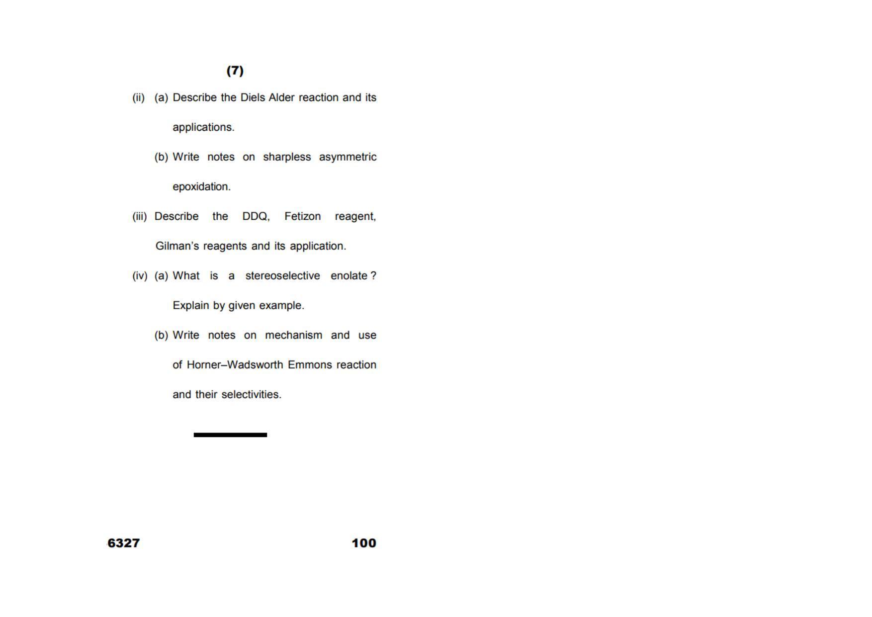 Sarguja University Question Paper July-2022 : M.Sc. Chemistry (Second Sem.)Organic Synthesis 1 Paper 1 - Page 4