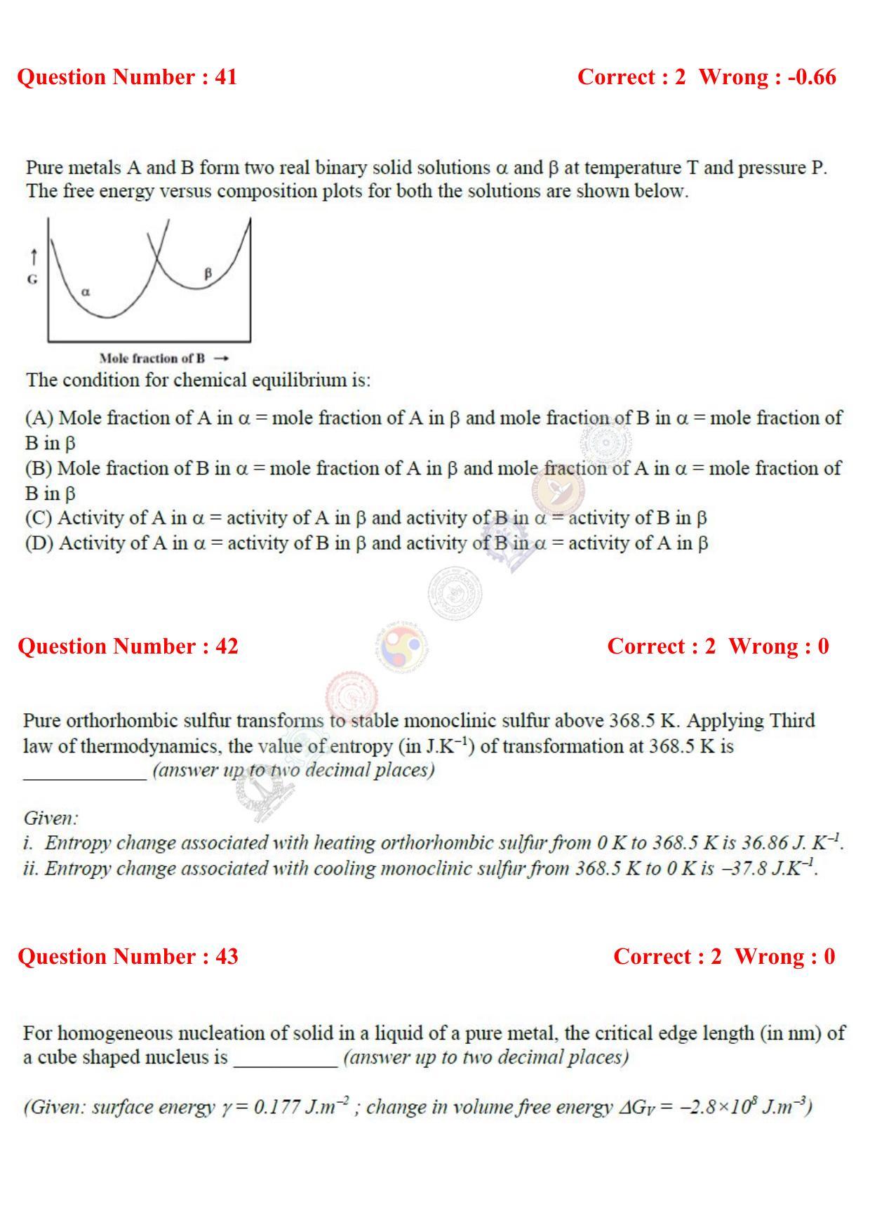 GATE 2017 Metallurgical Engineering (MT) Question Paper with Answer Key - Page 13