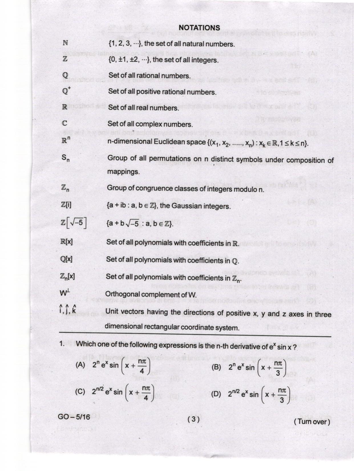 Odisha CPET 2024 MATHEMATICS Question Papers - Page 3