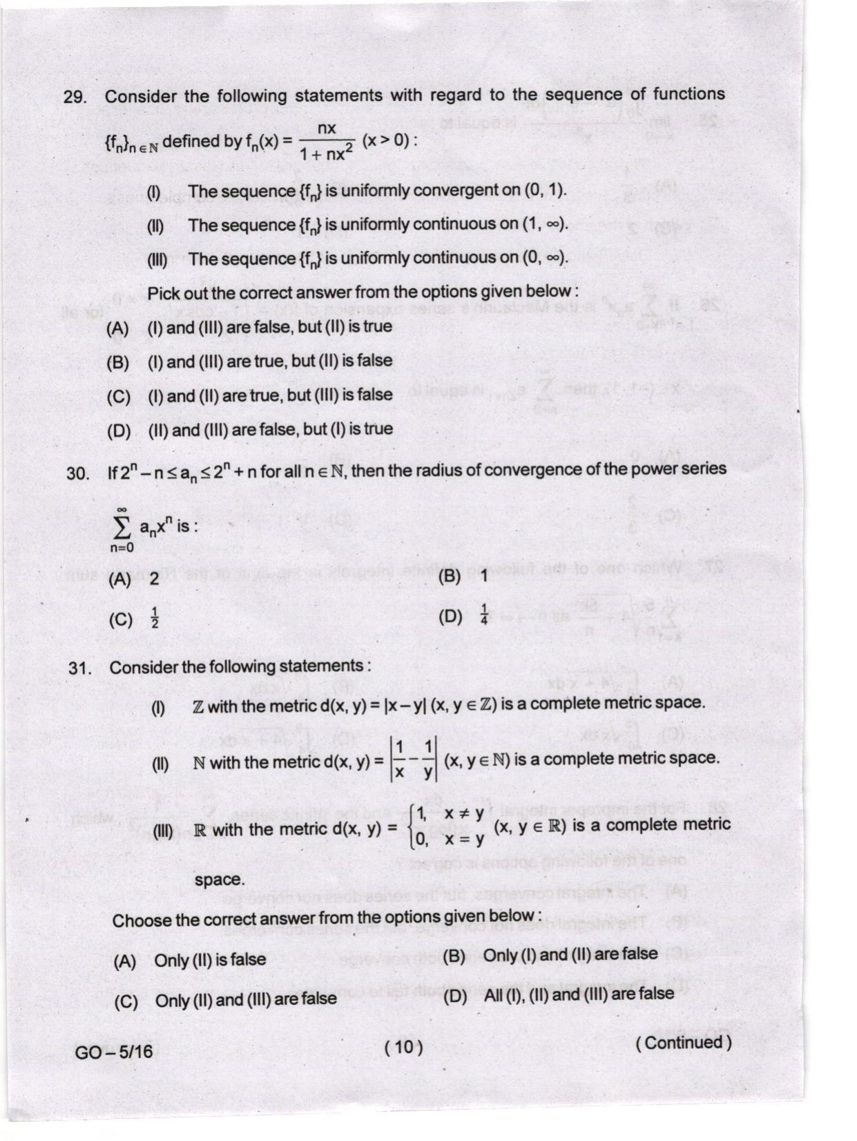 Odisha CPET 2024 MATHEMATICS Question Papers - Page 10