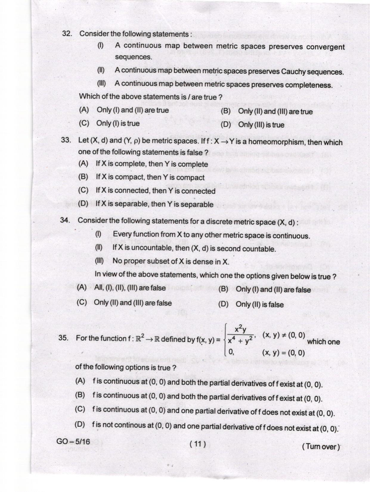 Odisha CPET 2024 MATHEMATICS Question Papers - Page 11
