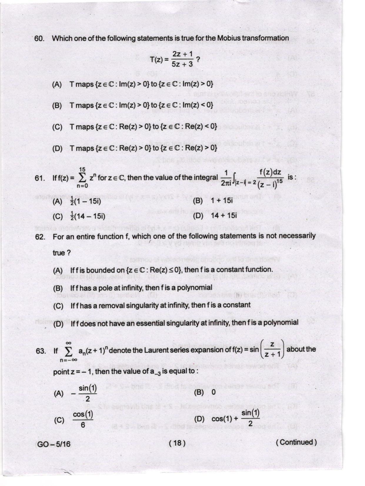 Odisha CPET 2024 MATHEMATICS Question Papers - Page 18