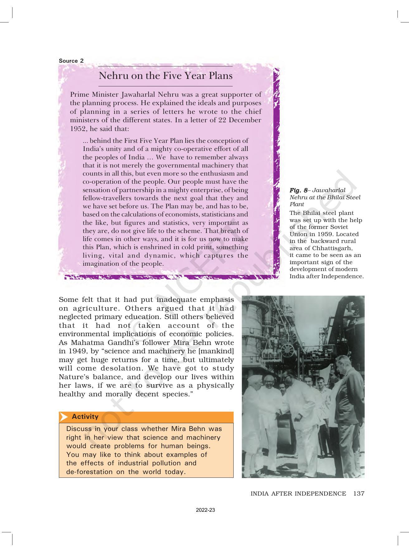 NCERT Book for Class 8 History Chapter 12 India After Independence - Page 10