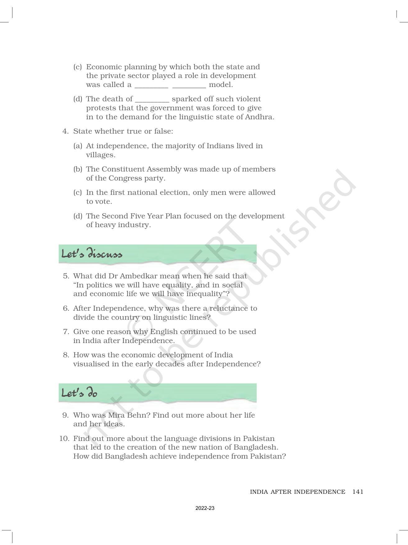 NCERT Book for Class 8 History Chapter 12 India After Independence - Page 14
