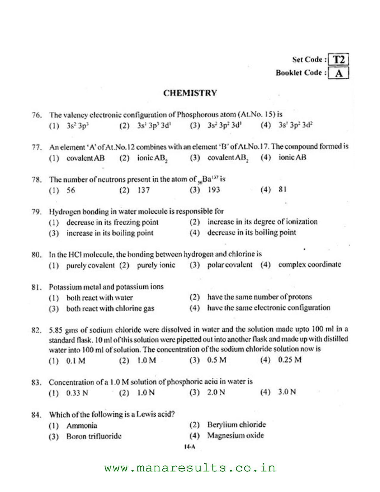 AP ECET 2016 Ceramic Technology Old Previous Question Papers - Page 13