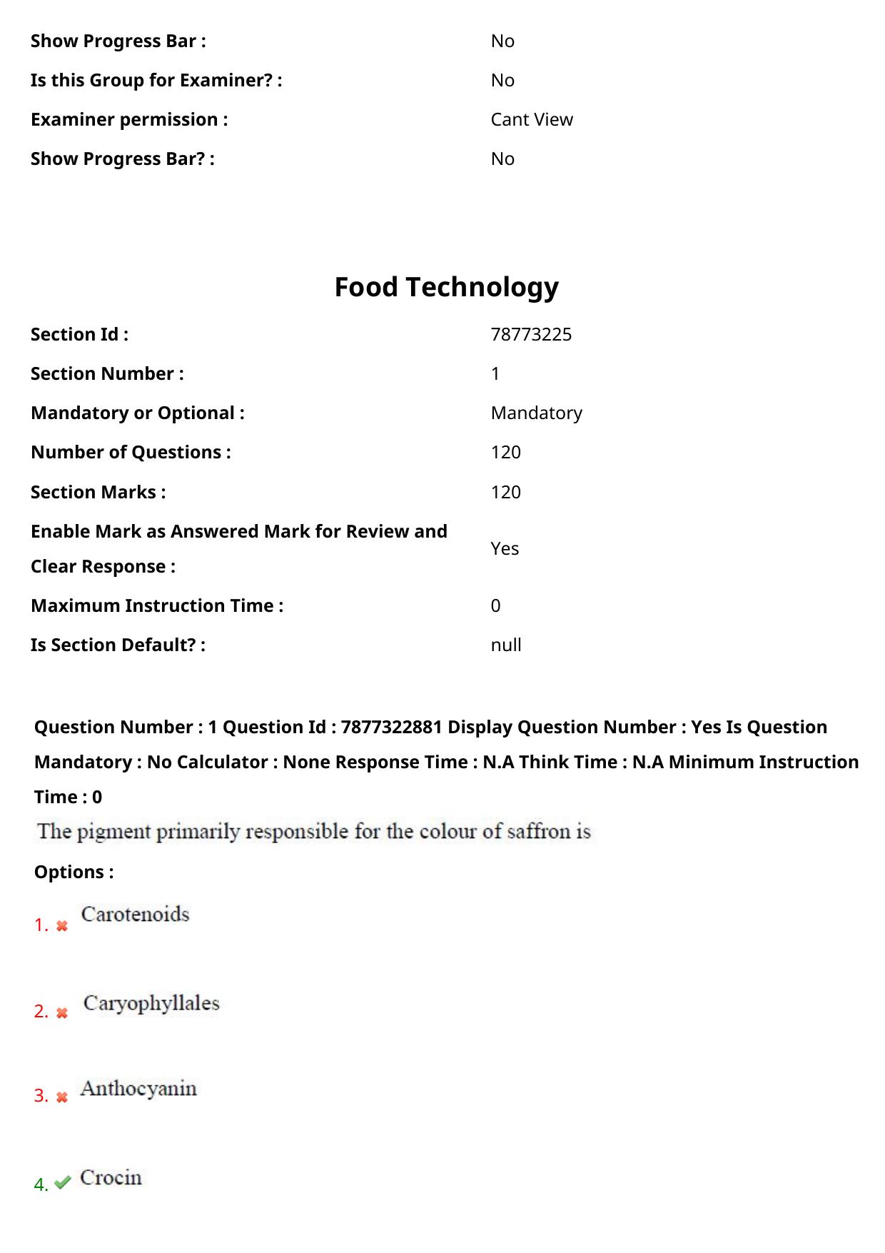 AP PGECET 2023 FT - FOOD TECHNOLOGY Question Paper with Preliminary Key - Page 2